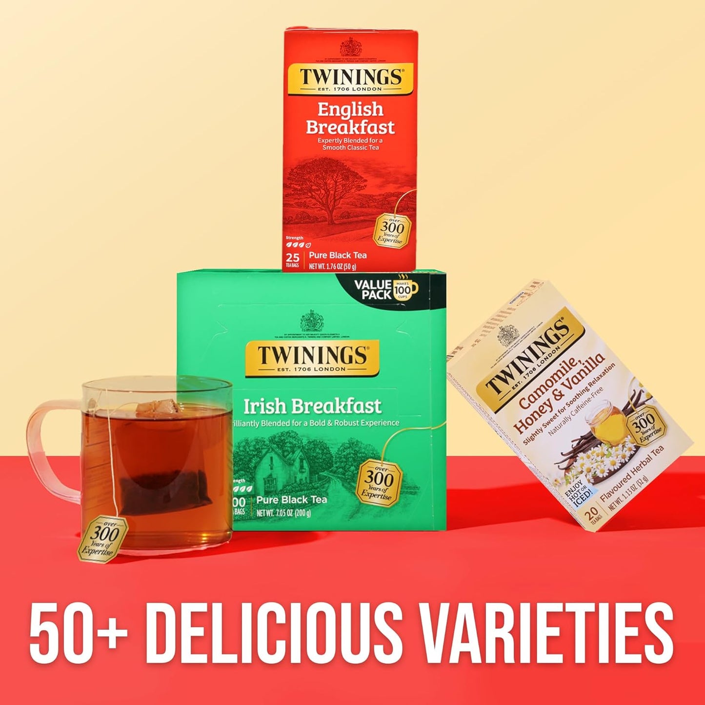 Twinings English Breakfast Black Tea - Flavorful & Robust Caffeinated Tea Bags | 150 Individually Wrapped Bags