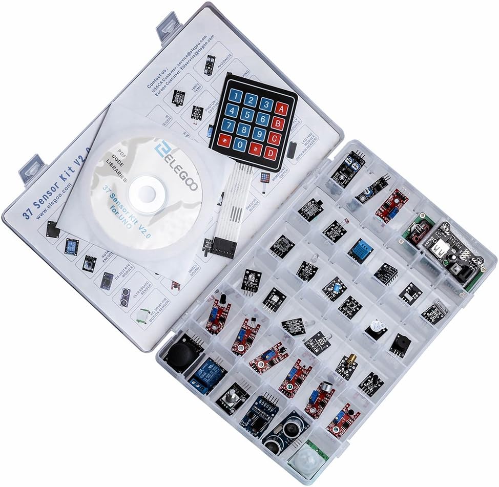 37 1 R3 2560 ELEGOO Upgraded in Sensor Modules Kit with Tutorial Compatible with MEGA Nano