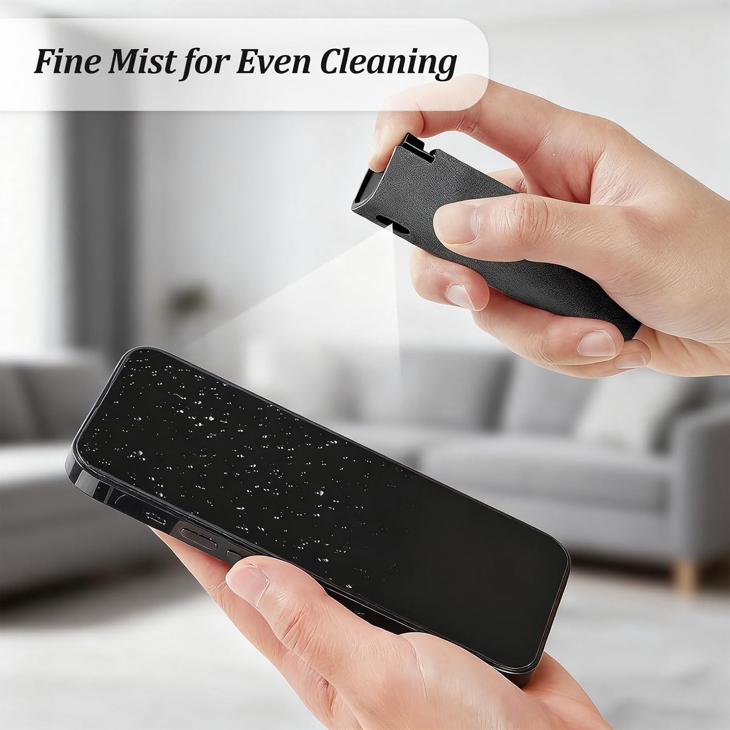 Attkryy 2 Pack Portable Screen Cleaner Spray Bottle with Microfiber Cloth Wipeable Shell Mini Cleaning Kit for Phone