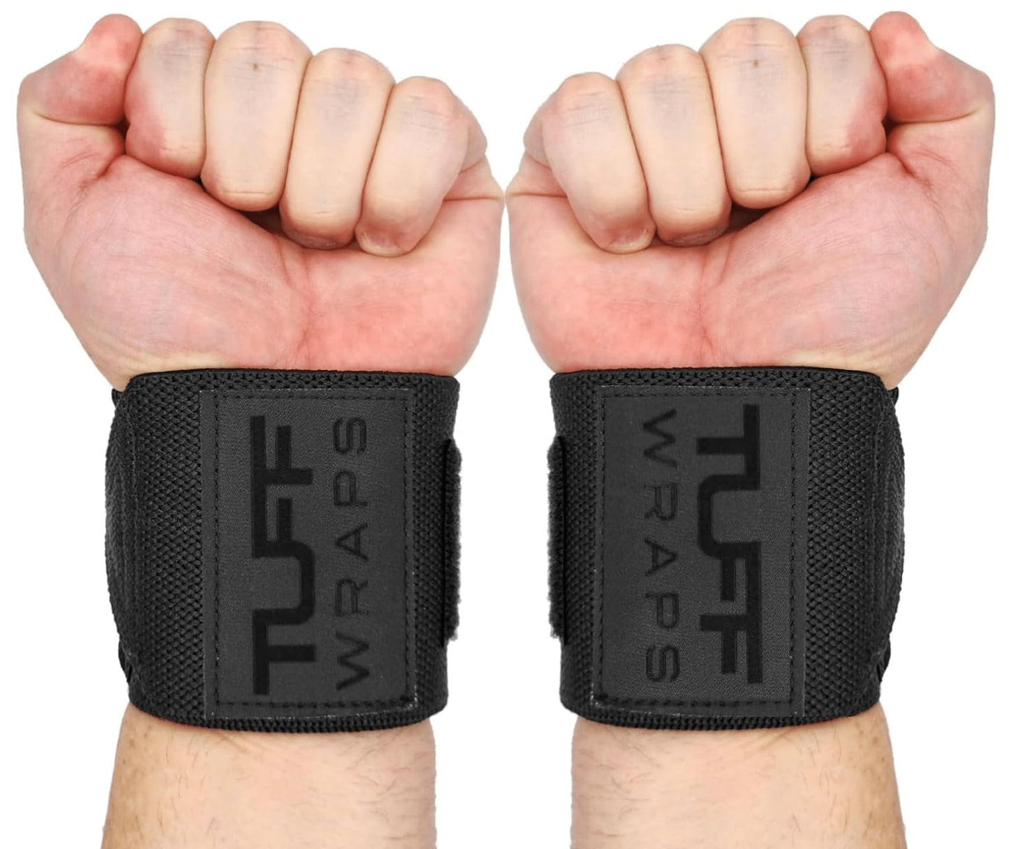 TuffWraps 16" Wrist Straps for Gym - No Thumb Loops - Powerlifting, Weightlifting, and Bench Press Support - Durable Wrist Straps Gym Accessory for Enhanced Wrist Support