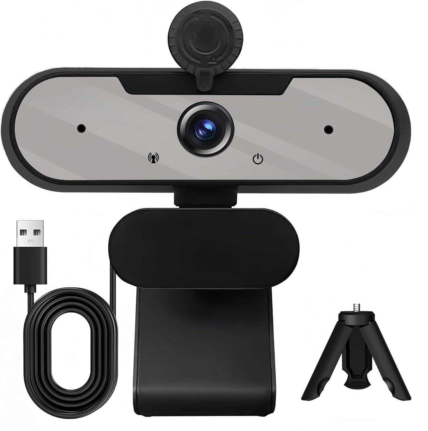 MTORED 1080P Conferencing-2(Grey) USB HD Video Webcam and Wide Angle Camera with Built-in Microphone and Rotatable