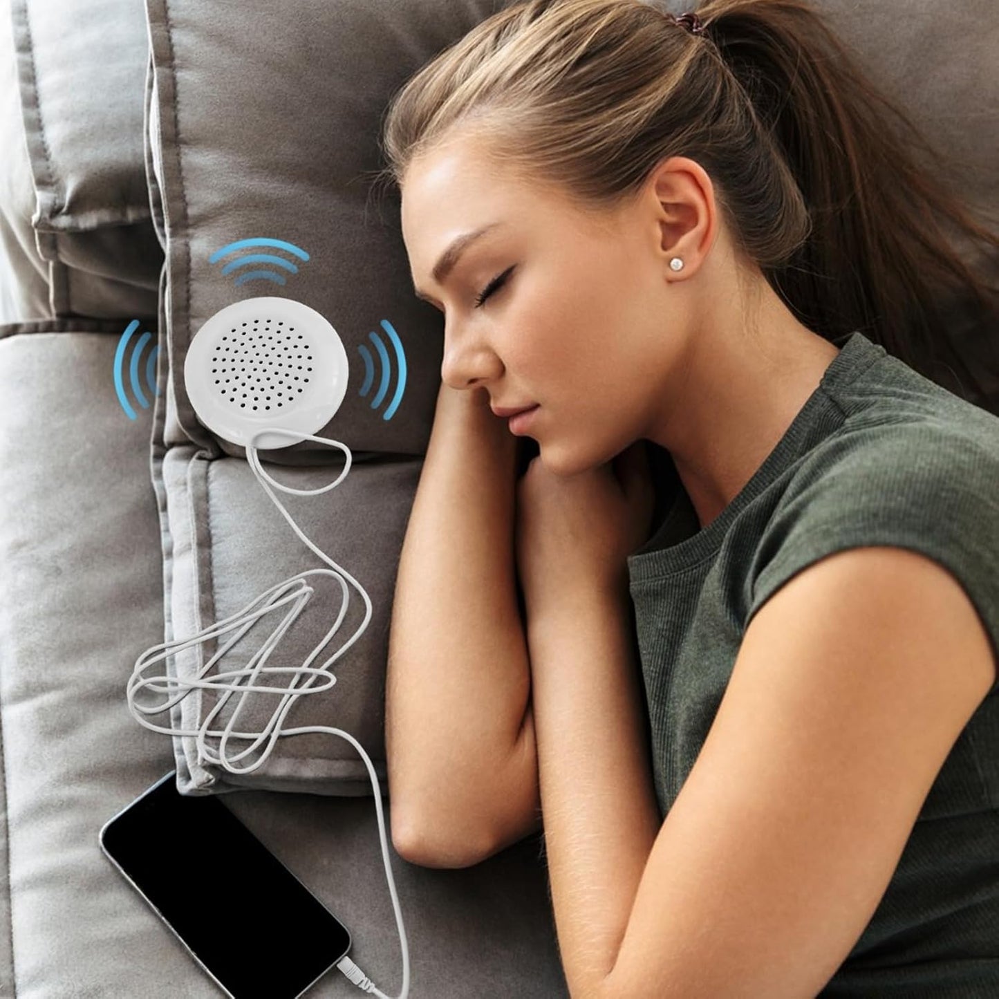 ZJIVQO 5 3.5mm MP3 Pcs Pillow Speaker, New Mini Stereo Speaker for Phone Portable CD