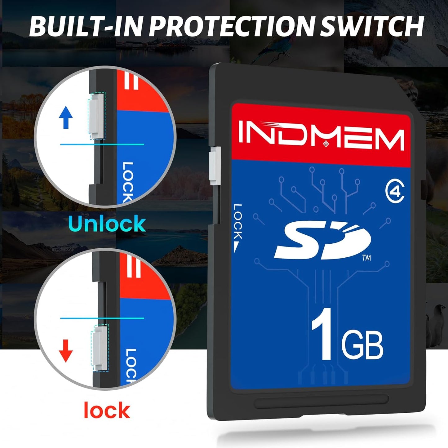 elecacc 1GB, 5 Pack 4 MLC SD Card SD Card Class Flash Memory Card Stanard Secure Digital Cards Camera Cards