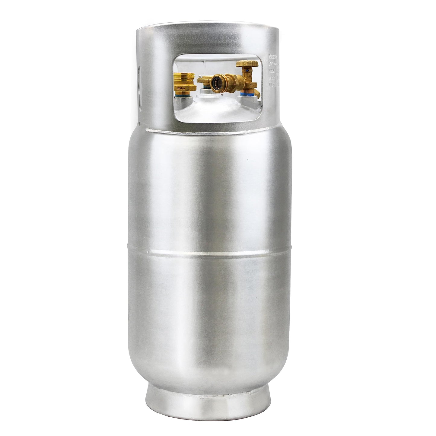 Flame King 33.5lb Aluminum Forklift Propane Tank with Gauge, DOT and TC Compliant, Lightweight, Rugged-Designed