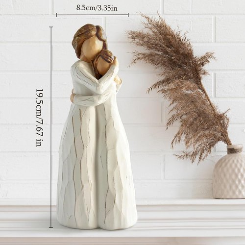 Mom Birthday Gifts from Daughter – Gift for Mom or Daughter,7.8'' Mother and Daughter Hand Painted Figure,Mother’s Day, Birthday, Christmas