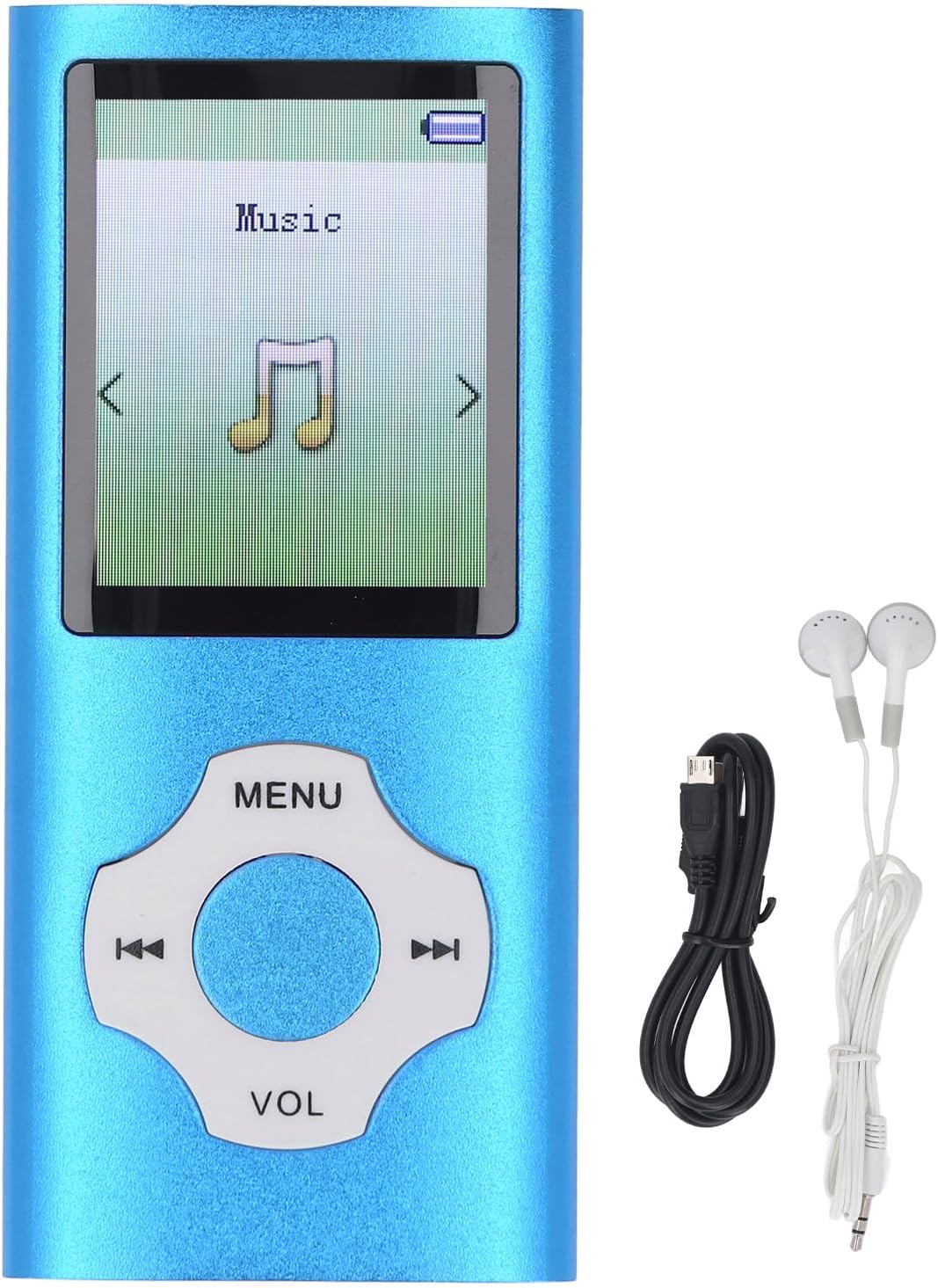 MP3 MP4 1.8in 128GB Player, Lossless Sound Portable Video Music Player, Color Screen Digital Music Player with Speaker