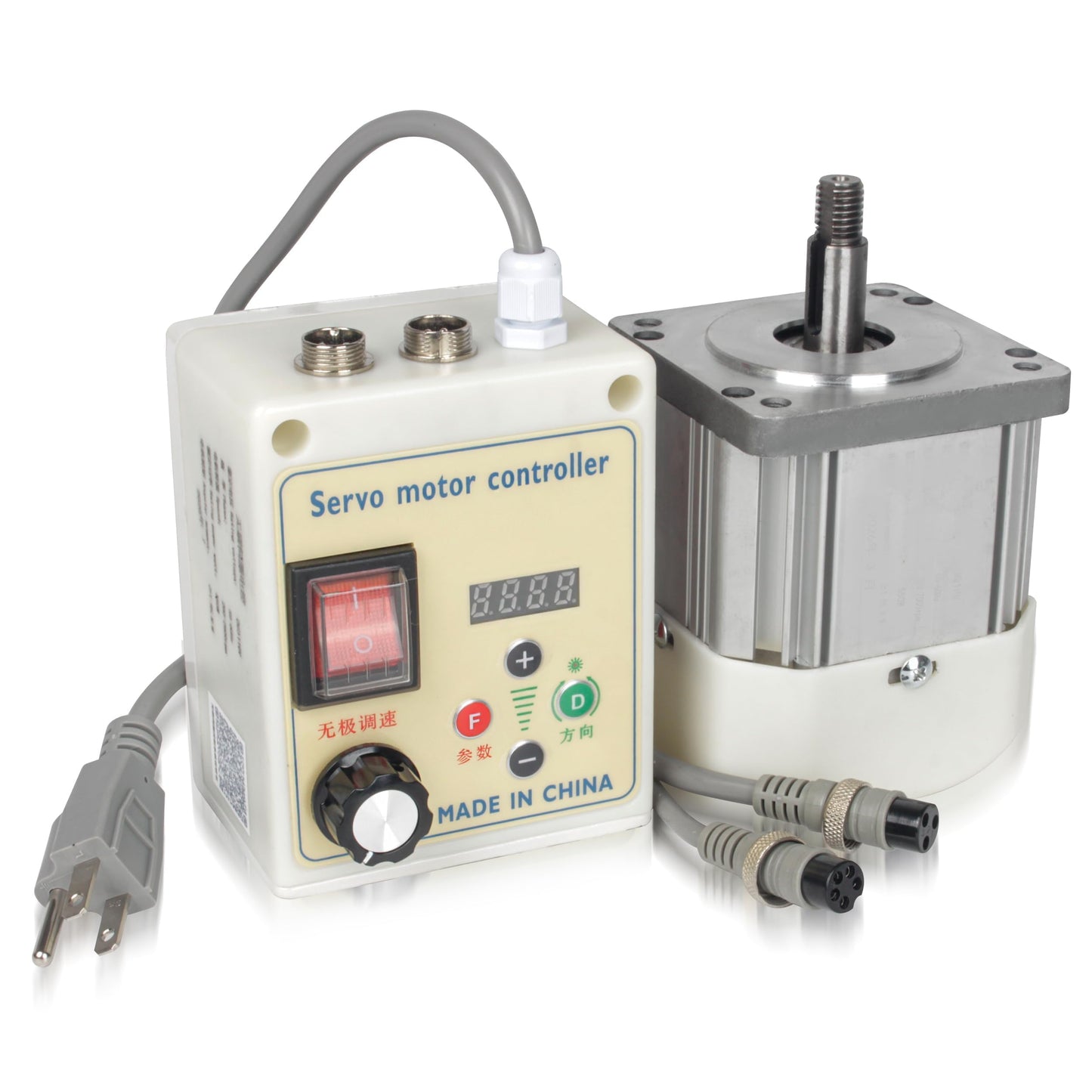 CNCTOPBAOS 550W AC Permanent Magnet Brushless Servo Motor Kit 110V 3/4HP 1.85N.m, 200-7000RPM Knob Adjustable Speed CW/CCW Servo Controller for Lathe Woodworking Tapping Belt Sander Sewing Machine