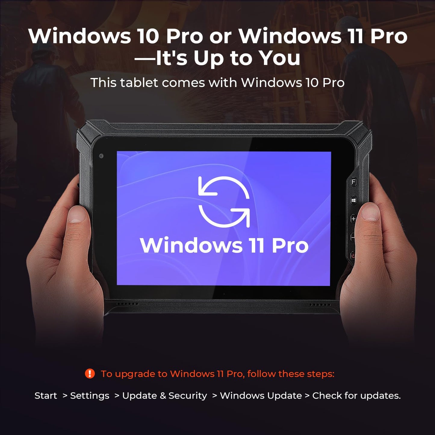 MUNBYN High-End Rugged Windows Tablet IRT10, 10.1 inch Windows IoT Enterprise, i5-1235U, and Rugged Windows Tablet IRT06, 8 inch Windows 10 Pro Rugged Tablet, 8GB+128GB Industrial Tablets