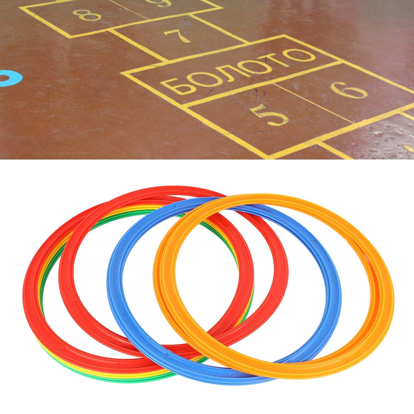Sports Speed Ring Set 10 Rings 10 Buckles Increased Agility Outdoor Rings Toy M 28cm