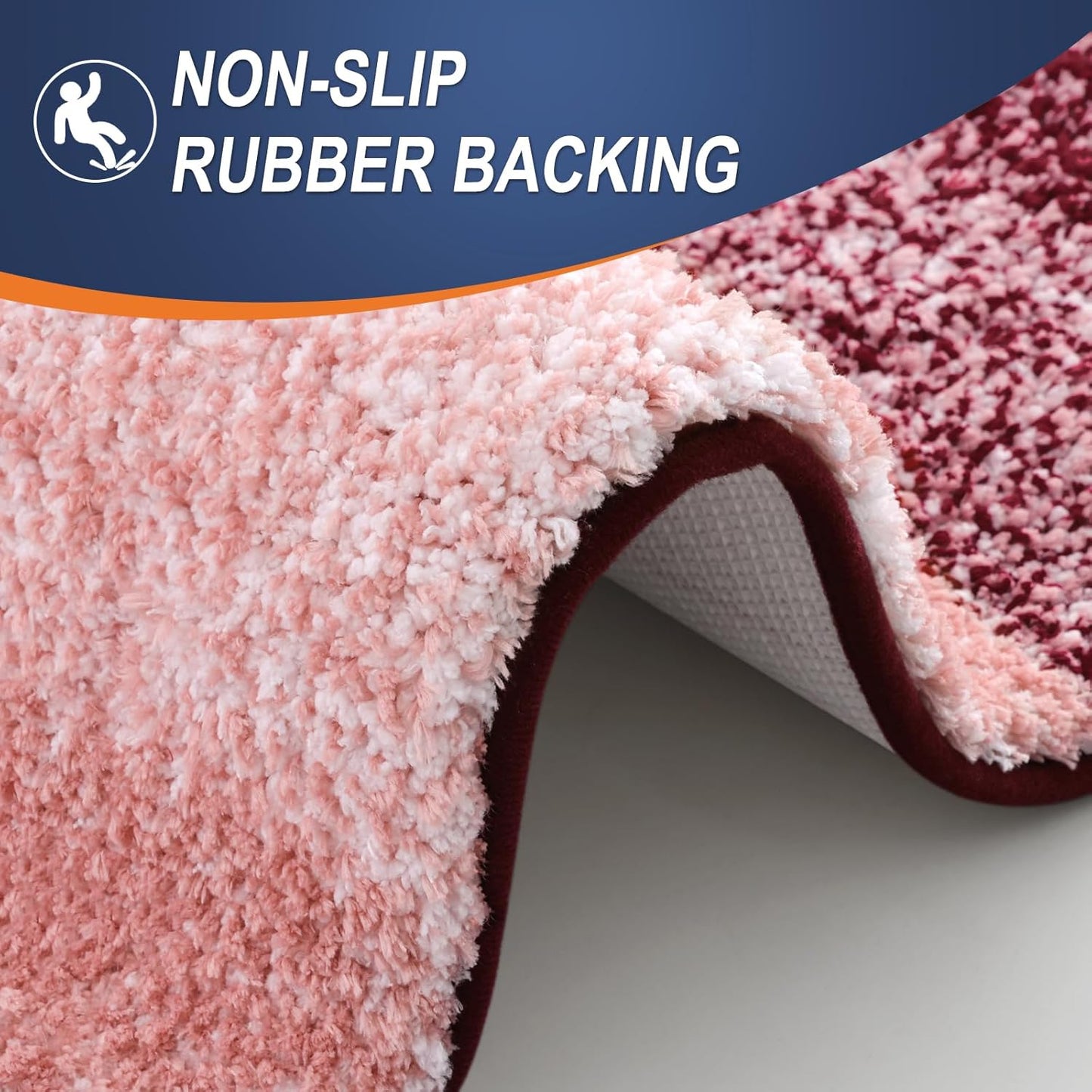 OLANLY Bathroom Rugs | Extra Soft Absorbent Microfiber Mat 34x21 - Quick Dry, Machine Washable, Red