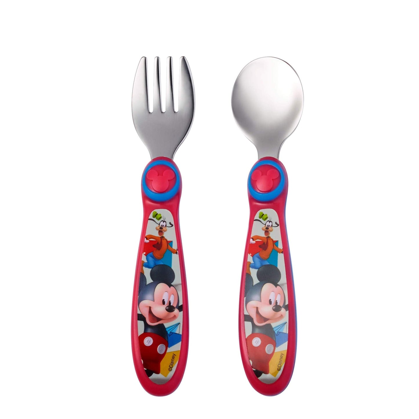 The First Years Disney Baby Mickey Mouse Stainless Steel Flatware for Kids (Pack of 5)