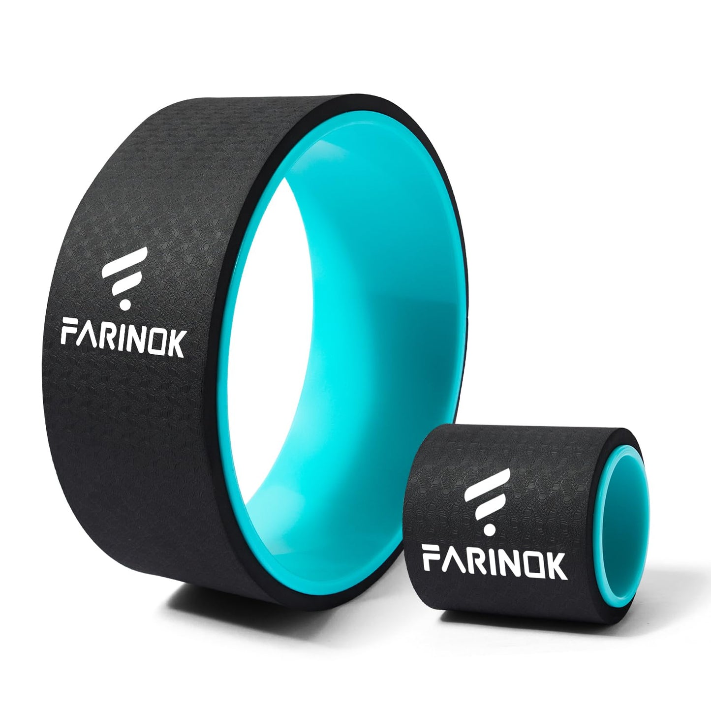 Yoga Wheel for Stretching & Flexibility to Help Back Aches & Tension, Deep Tissue Muscle Massage. Back Roller Wheel with Extra Cushion, Wider & Thickest Foam, Stretches and Strengthens Core Muscles (GREEN, 2)