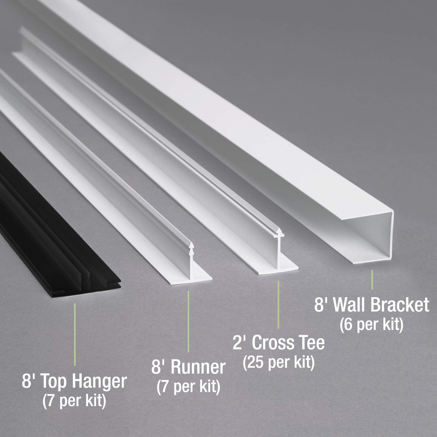 CeilingMAX 100 sq ft White Surface Mount Ceiling Grid Kit