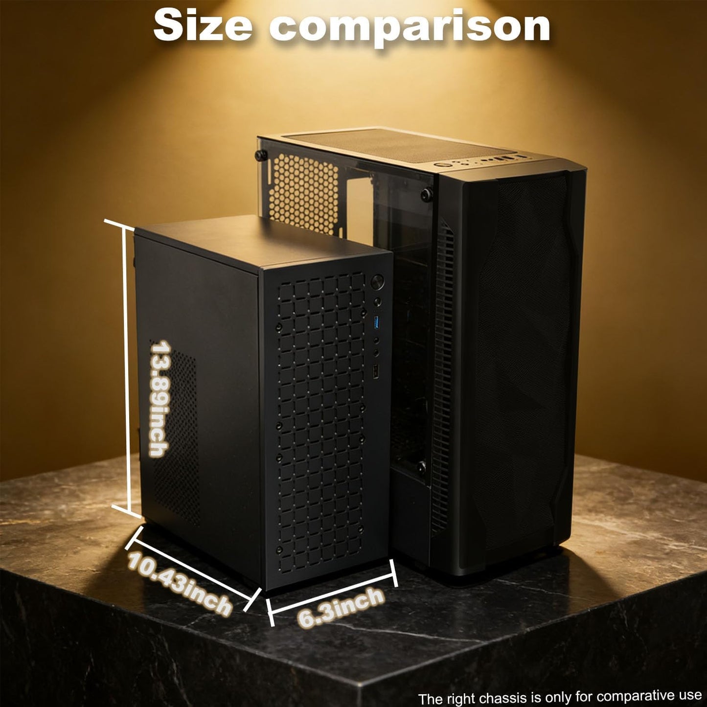 TGDGAMER USB3.0x1 80MM Matx Case:High Airflow Micro ATX Case, Support MATX, Mini-ITX, Micro ATX Case Slim with I/O
