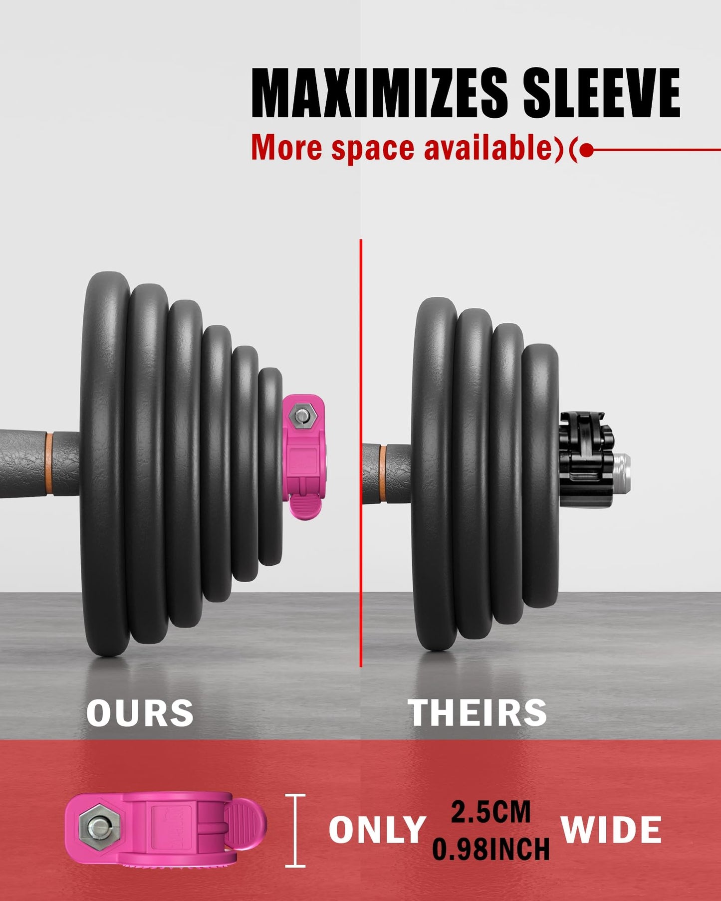 Mini Barbell Clips 1 inch I Multi-Size Adjustable Barbell Collar I 2 inch Barbell ClampsIQuick Release Weight Clips Pair of Locking for Dumbbell Bar