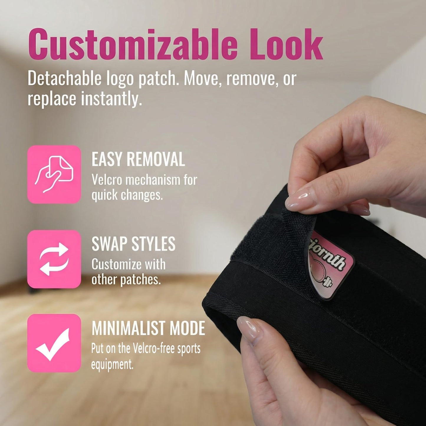 Srjornth Pro Portable Hip Thrust Belt - Premium Booty Builder for Dumbbell & Kettlebell Workouts | Gym, Home & Travel Glute Trainer | Lightweight & Foldable Design | Attached is a Velcro badge |Slip-Resistant Padding for Hip Protection (Black)