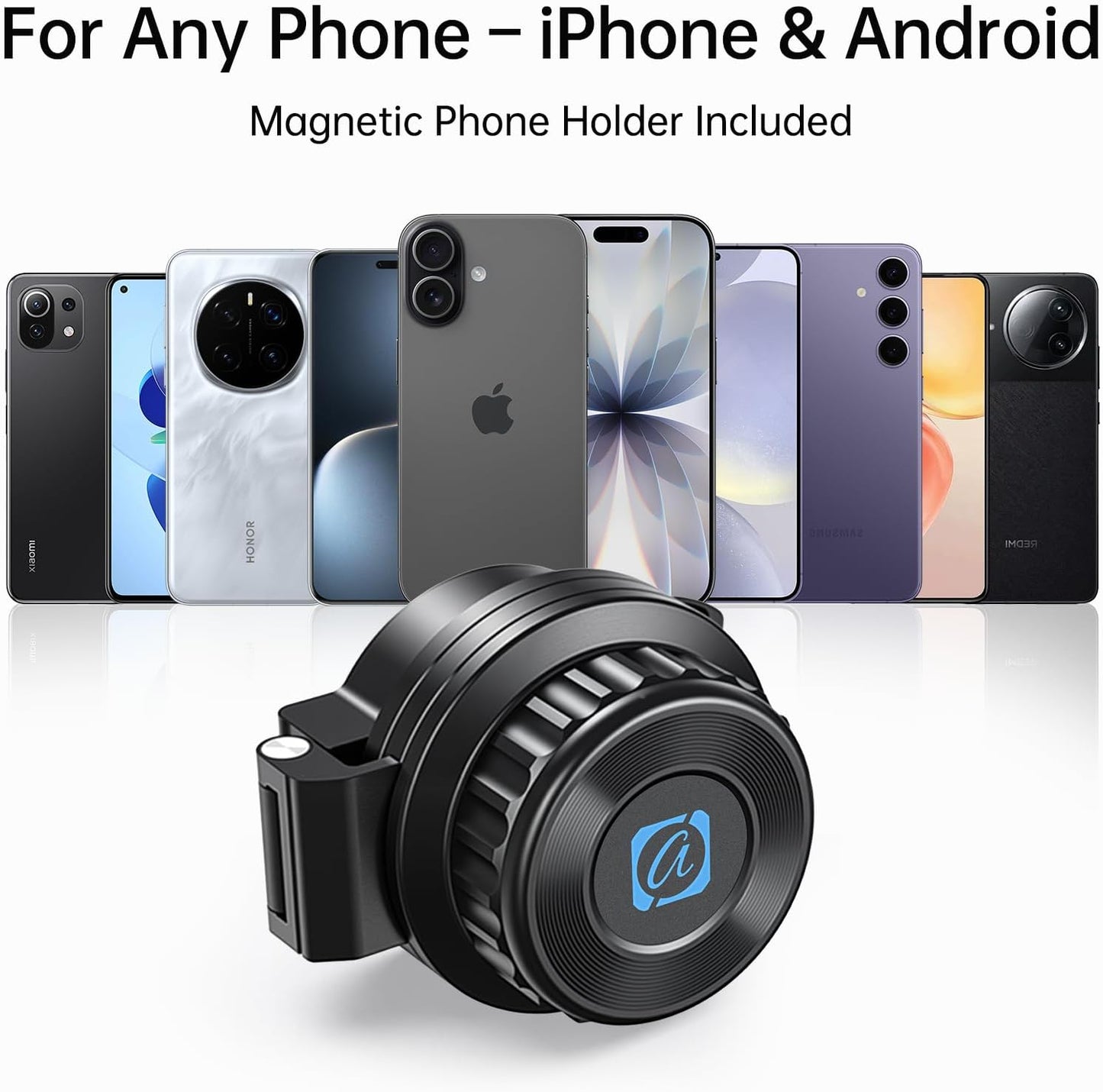 AIYUNDI Magnetic Spotting Scope Phone Adapter CNC Aluminum, Quick-Install Stable Mount for iPhone & Android Fits