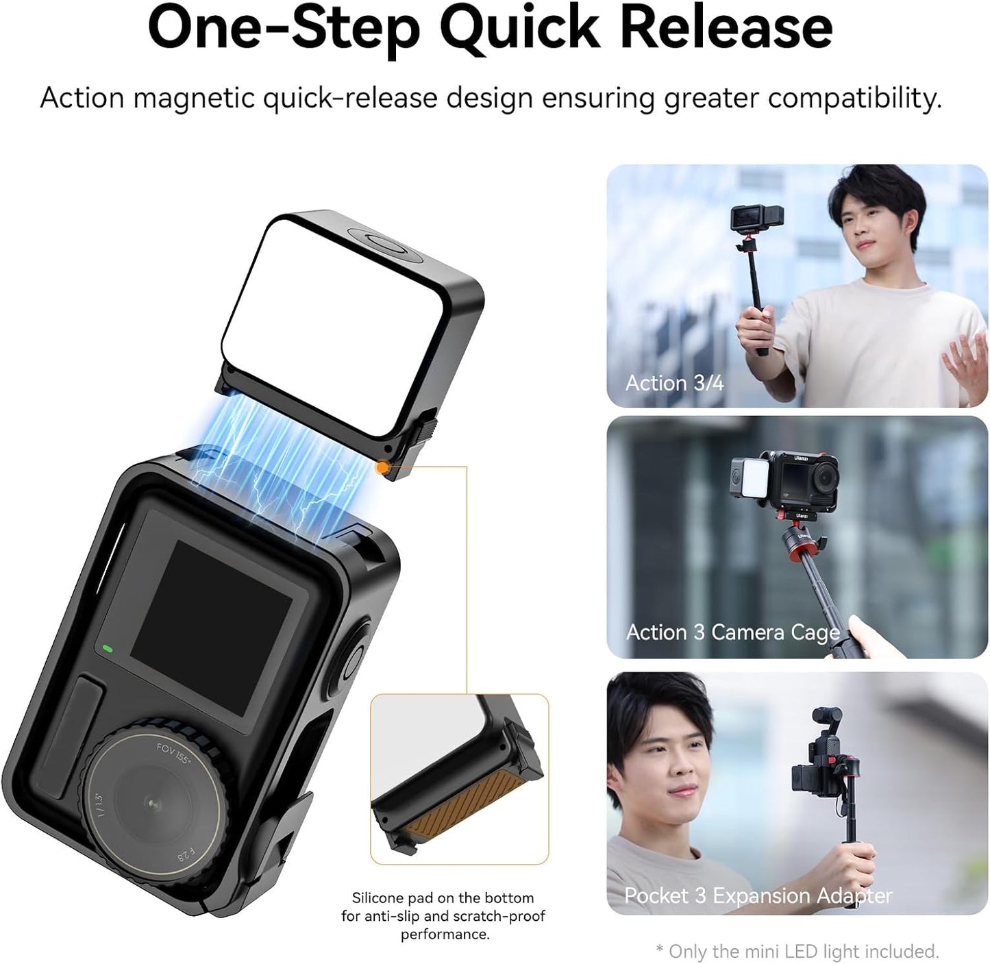 ULANZI LM18 2-Pack 3/4 PK-06 3/4 Vlogging Light Mini LED Action Camera Video Light Magnetic Photography Fill Lighting