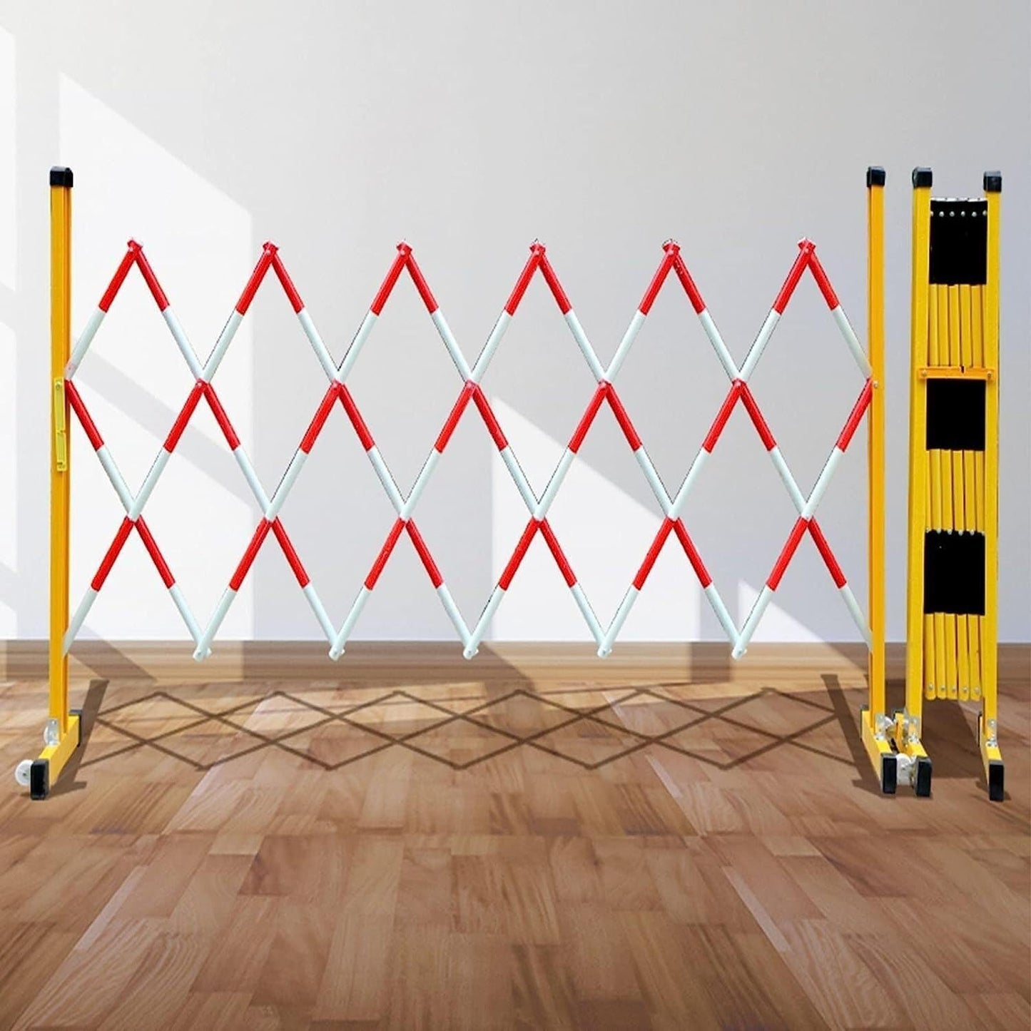 Barricade Telescopic Traffic Barrier Folding Security GateDurable Construction Fence for Crowd Control Protection(1.2x5m)