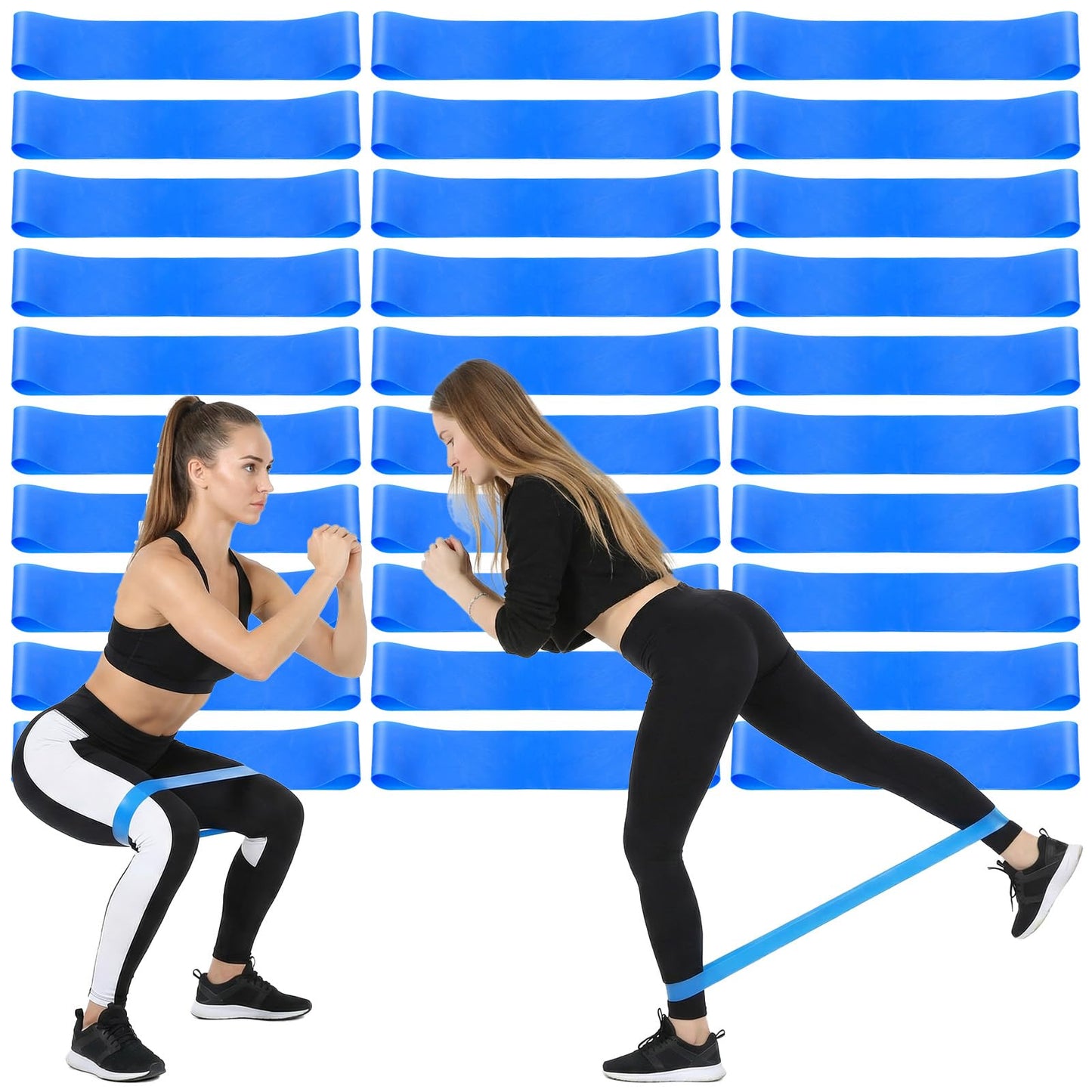 30 Pcs Resistance Bands Resistance Loop Exercise Bands Exercise Equipment Elastic Drap Ring for Women and Men Home Fitness, Gym, Yoga