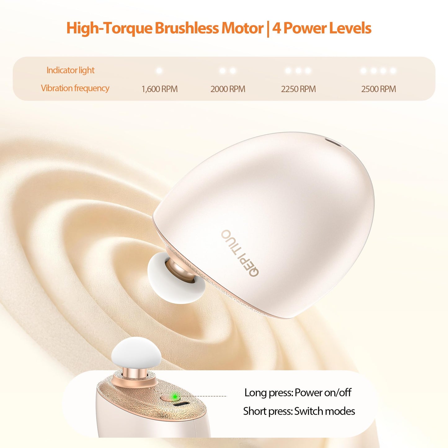 Mini Massage Gun,Designed by Japanese Experts,3-Pin Retractable Head (For Face & Scalp) + Round Head (For Muscle Groups),Percussion Deep Tissue Massage,4 Speed Settings,0.5lb,for Home/Gym,Ideal Gift