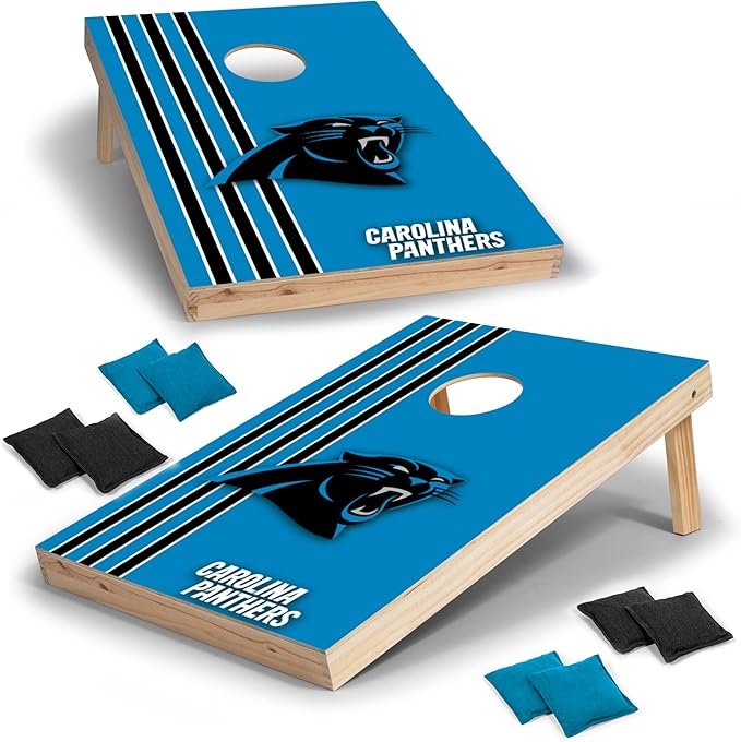 NFL 2' x 3' Solid Wood Cornhole Set with Direct Print HD Team Graphics – Great Gift for Any Football Fan! Bean Bag Toss Family Outdoor Games