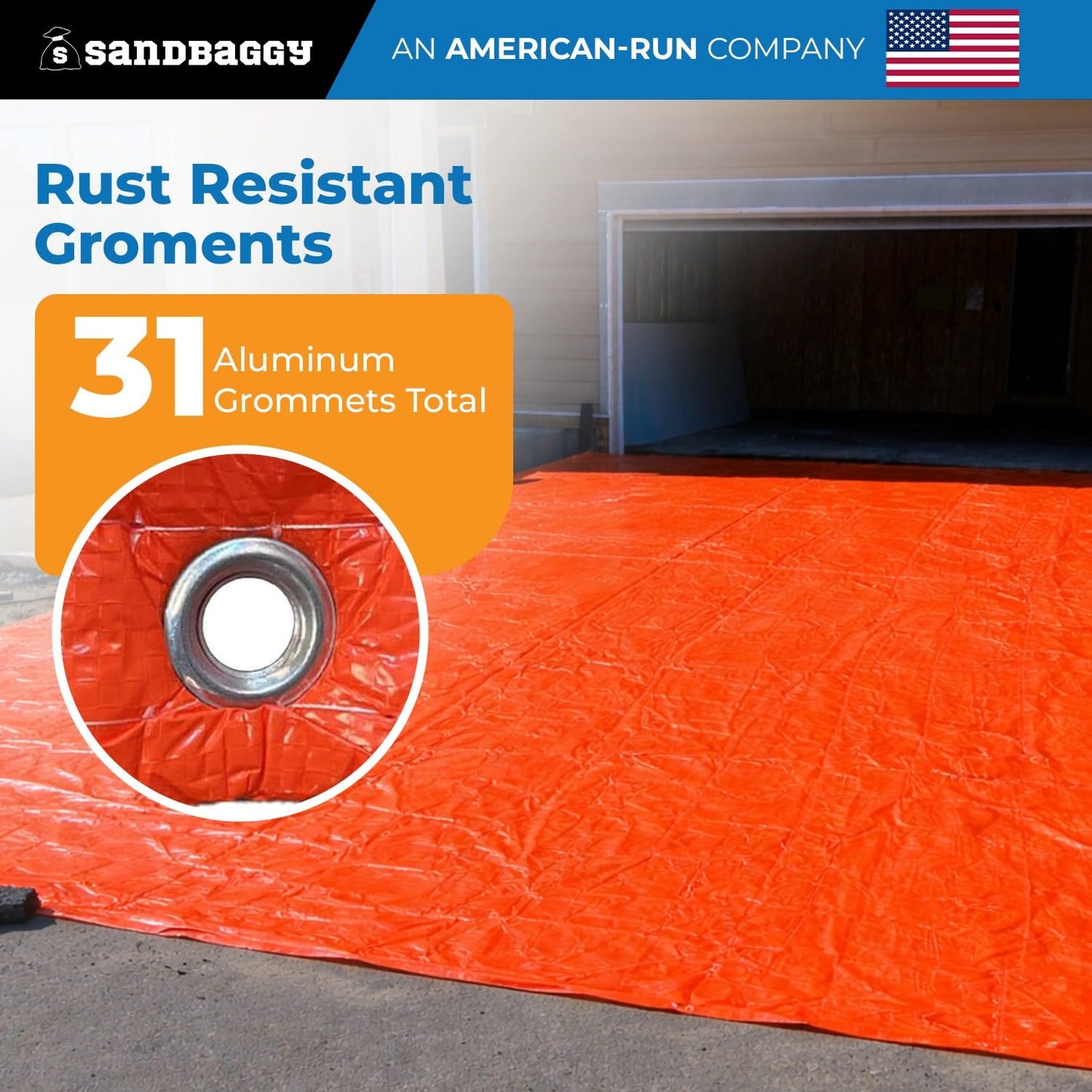 20 ft x 20 ft Insulated Concrete Curing Blankets - Weatherproof Cement Tarp - Sandbaggy (10, 20 ft x 20 ft)