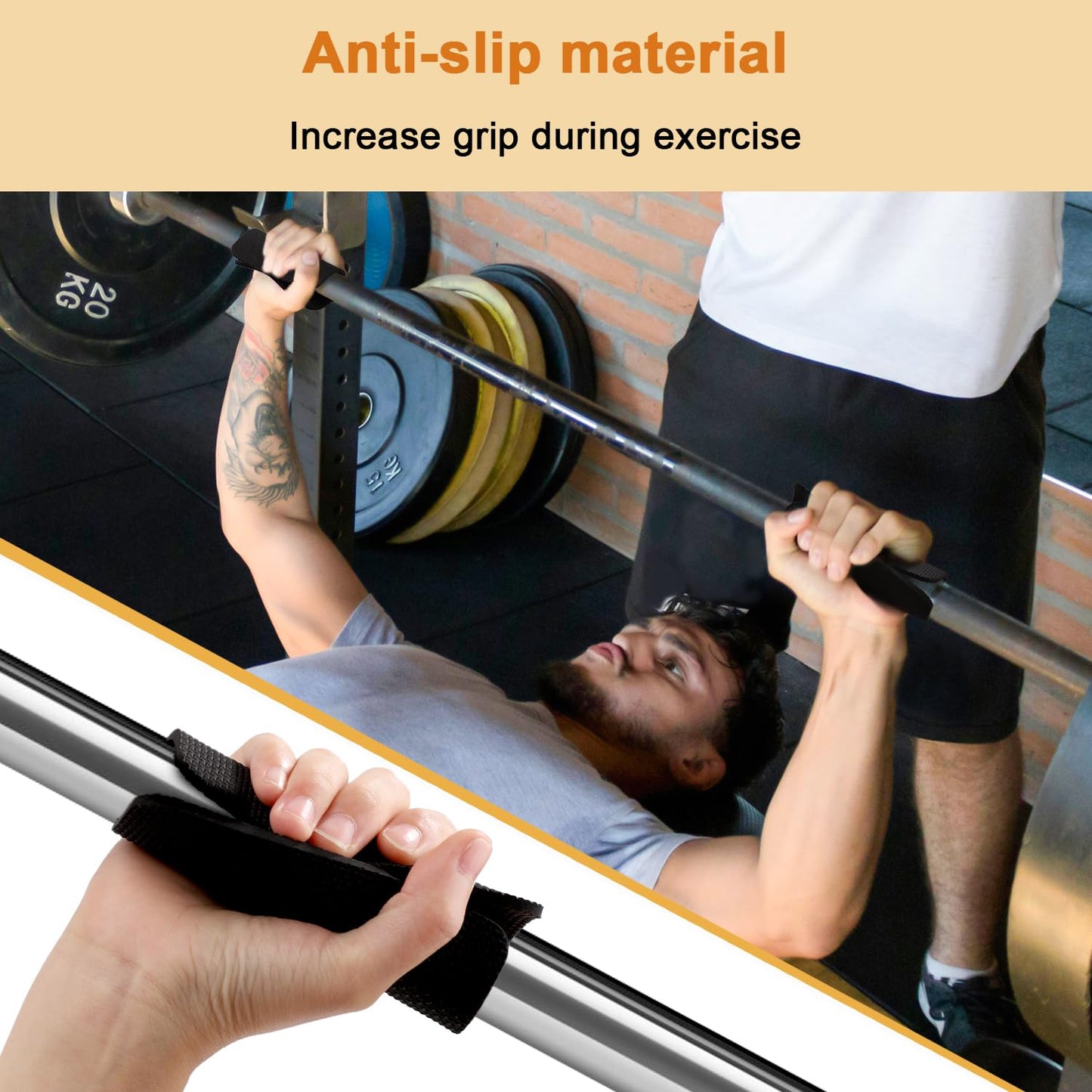 PEUTIER 10pcs Grip Pads for Weight Lifting, Double-Sided Anti-Slip Gym Lifting Grips Weight Training Hand Grips Workout Pads Grip Power for Weightlifting Men Women, No Sweaty
