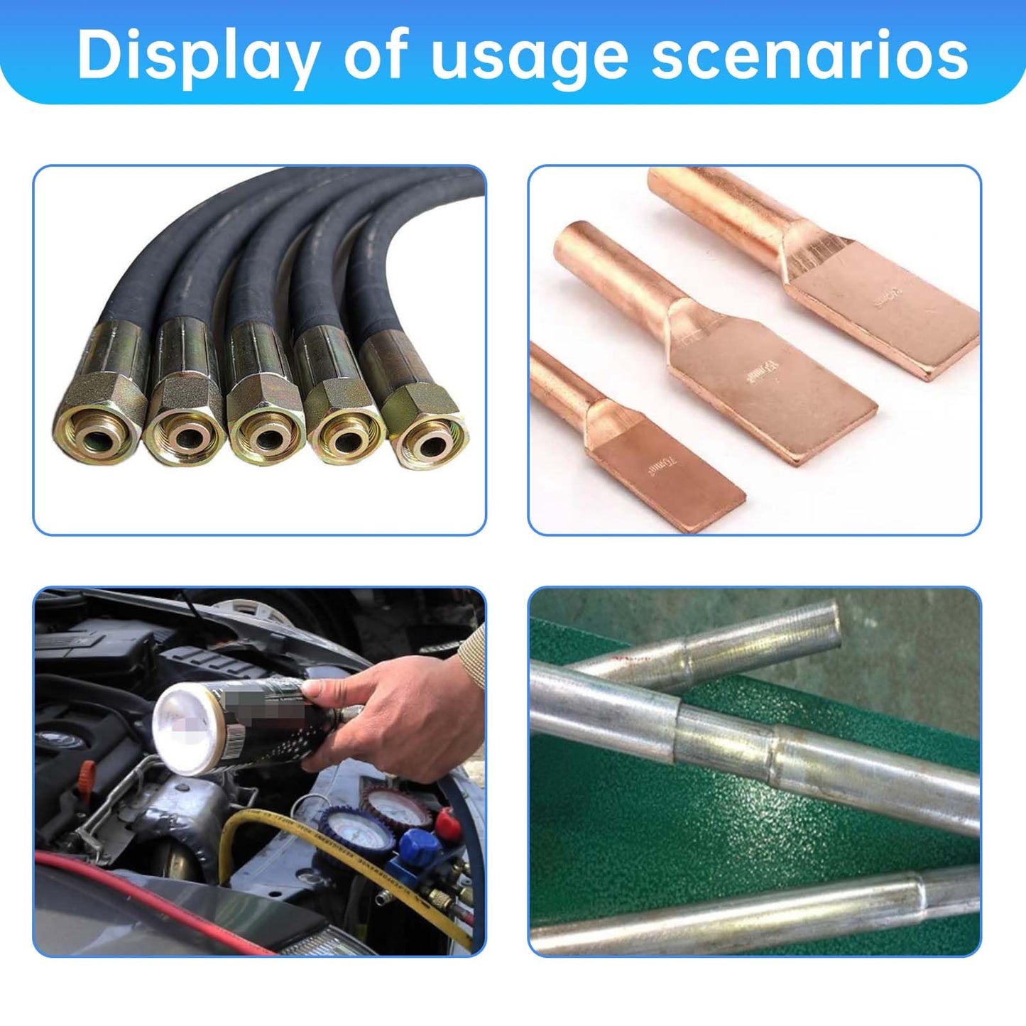 Hydraulic Hose Crimper for Crimping 1/4 in -1 in R1 and R2 Hydraulic Hose with 8 Sets Dies
