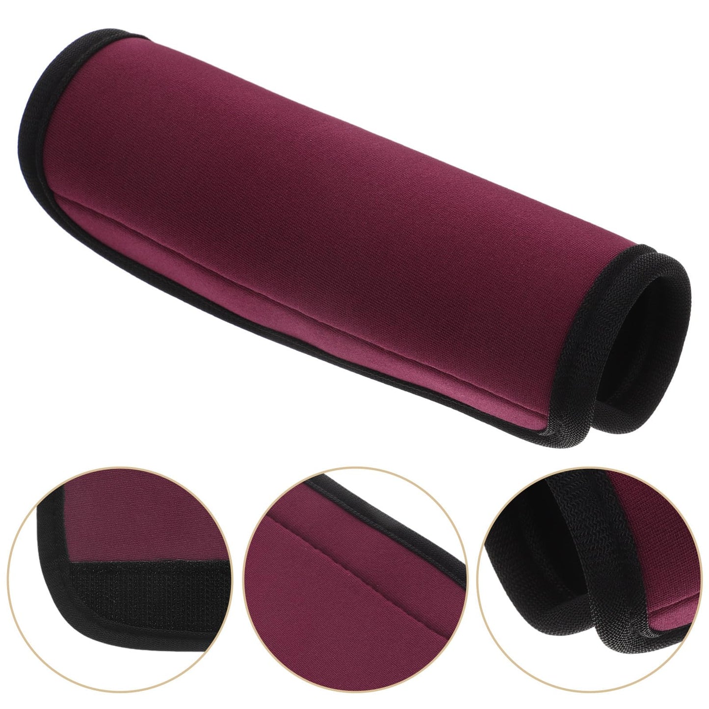 Beavorty 2pcs Barbell Sleeve Gym Equipment Grip Pads Anti-Slip Weight Lifting Covers Detachable Burgundy Pull-up Bar Accessories for Strength Training