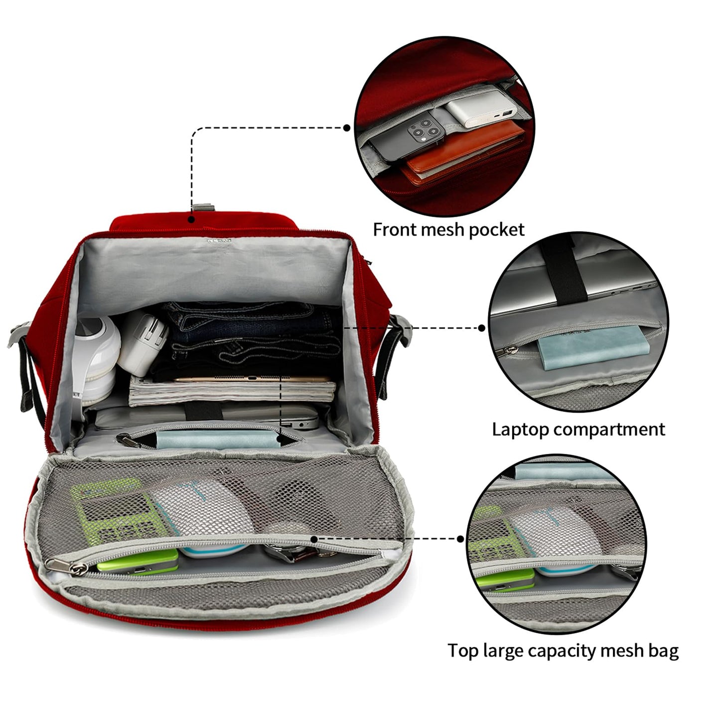JYColofex gym duffel bag backpack, Solid color wrestling bag,with shoe compartment, 4 kinds of back method waterproof travel sports walking laptop Lightweight (B-Magenta Red)