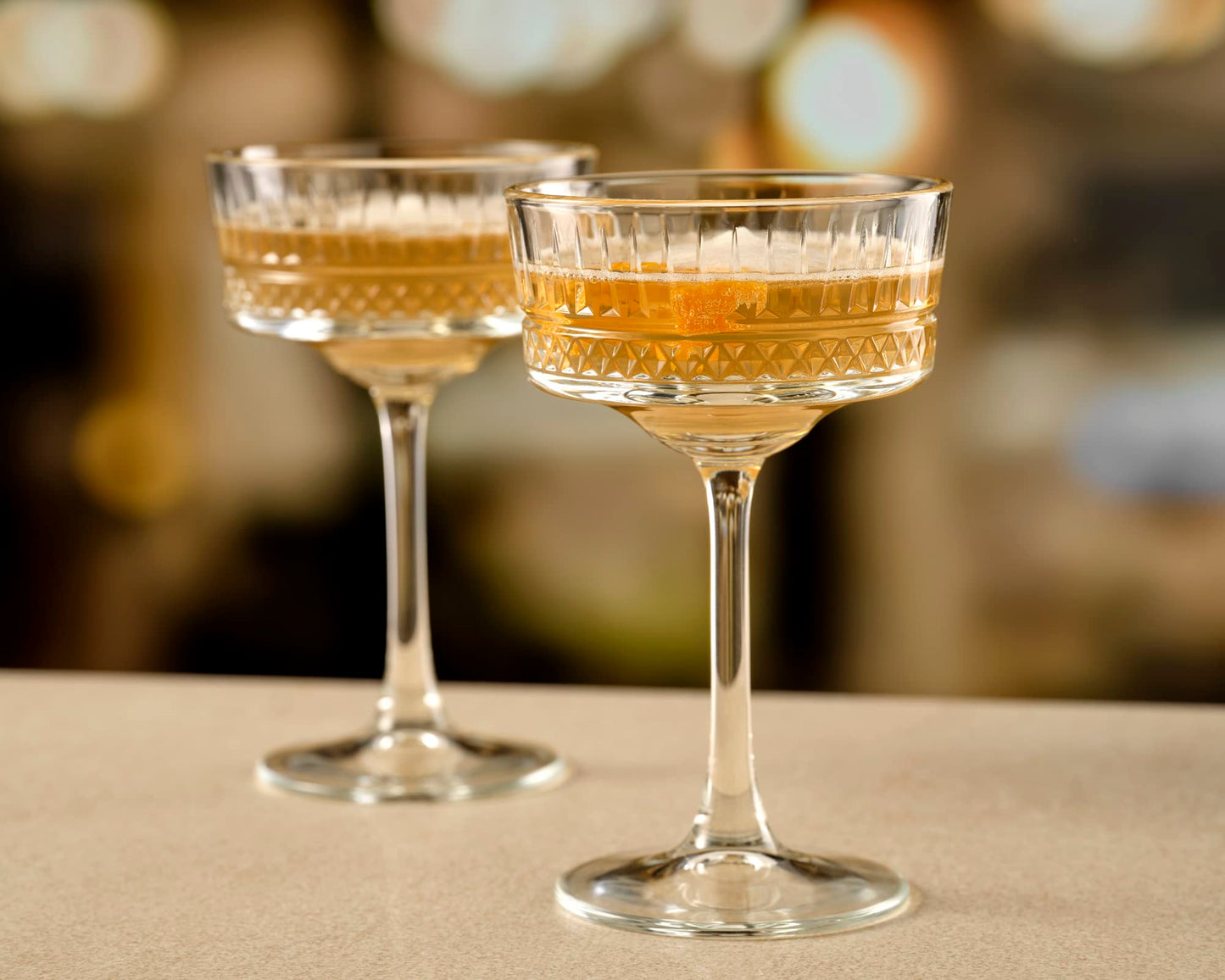 Pasabahce Vintage Coupe Glasses Set Of 6 - Exclusive Champagne, Cocktail, Martini, Wine Glasses - Long Stem Glassware - 8.8 oz - Perfect for Parties, Gifts, Housewarming, Weddings,Aniversary