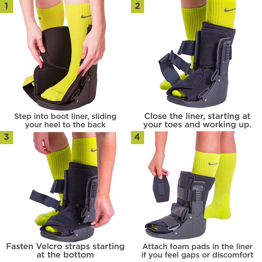 BraceAbility Short Walking Boot - Orthopedic Medical Walker Cast for Broken Toe Injuries, Sprained Ankles, Metatarsal Stress, Post-Op Support Left or Right Foot Fracture Shoe Fits Men and Women (M)