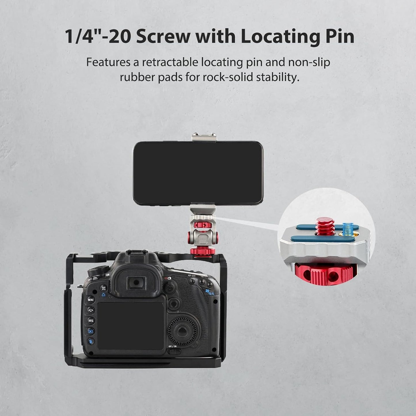 cametv Holes(61010) Came-TV Monitor Pan - tilt for DSLR, Mirrorless, Smartphone and Monitor - Universal, Aluminum