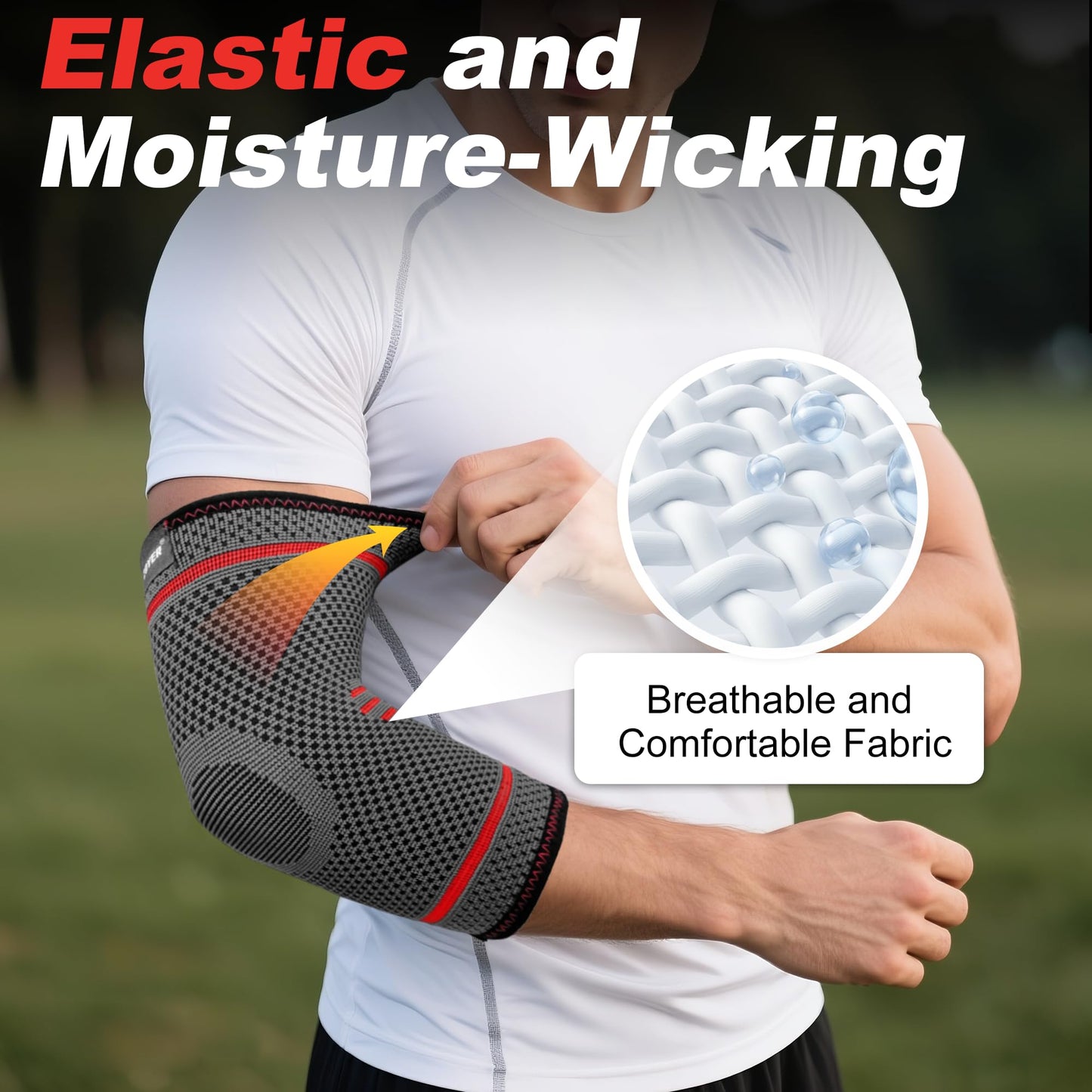 ZOYER 2 Pack Tennis Elbow Brace for Men and Women, 3D-knitted Elbow Compression Sleeve, Designed for Pain Relief, Injury Prevention, Faster Recovery, Tendonitis, Golfer's Elbow (Medium)