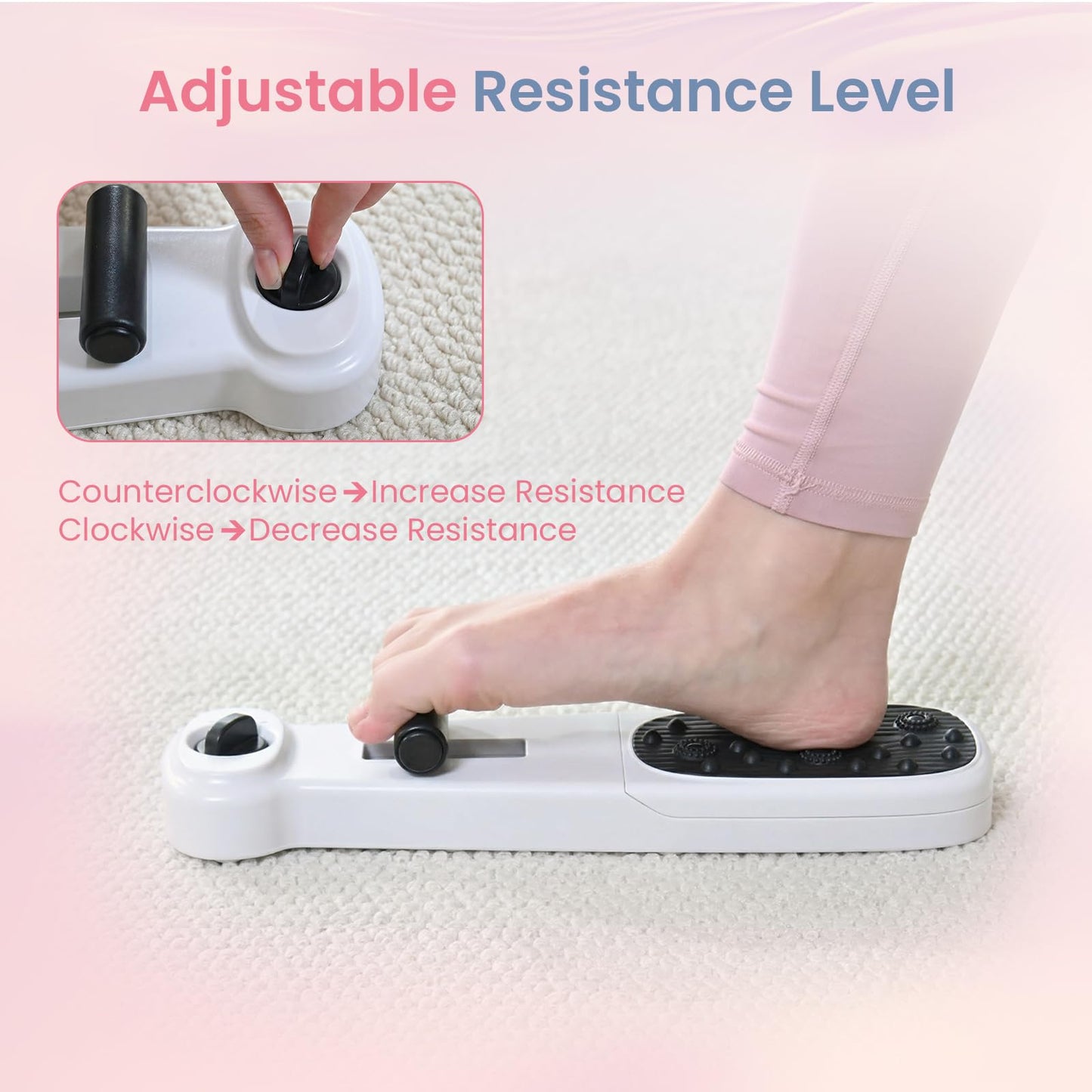 kisnbld Foot Arch Trainer,Plantar Fasciitis and Flat Feet with Adjustable Magnetic- Arch Support Strengthener with Massage, Portable for Home and Gym