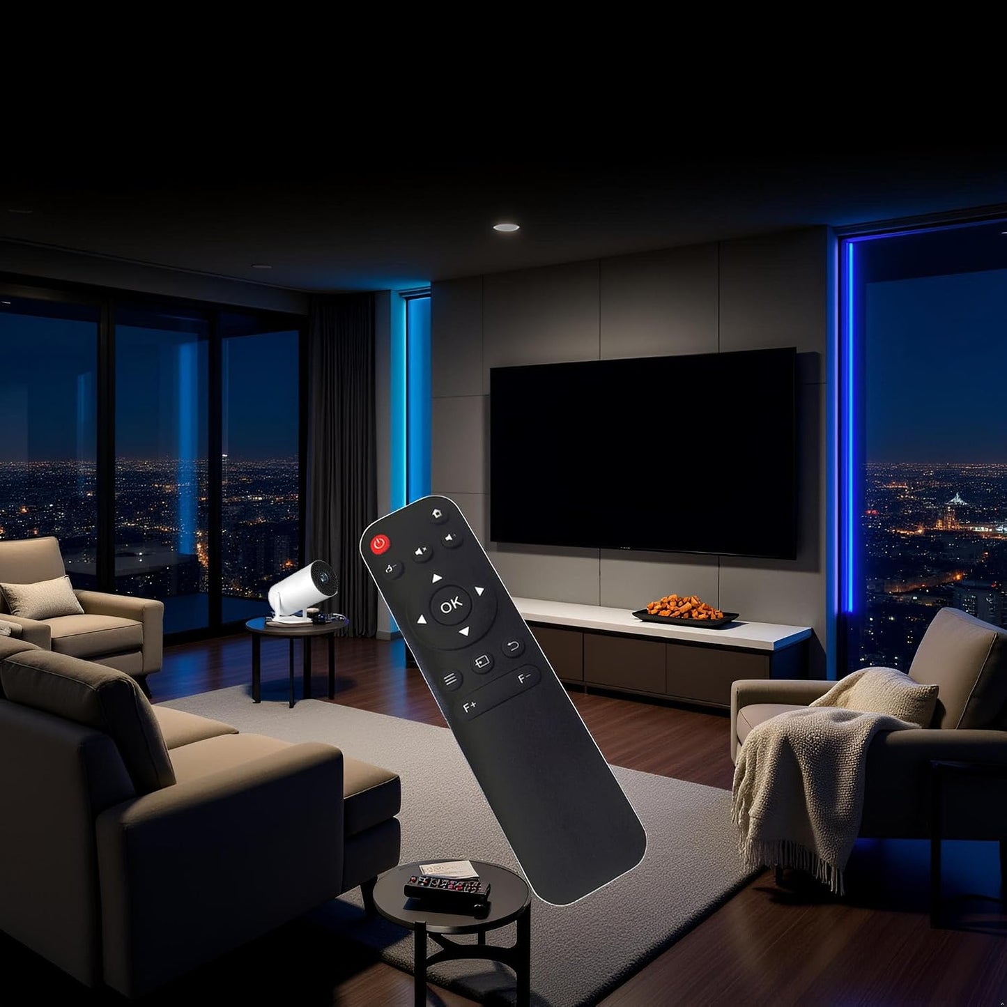 ZECARFA H1 P61 HY300 (X3-Remote) Mini Projector Remote Replacement Remote Control