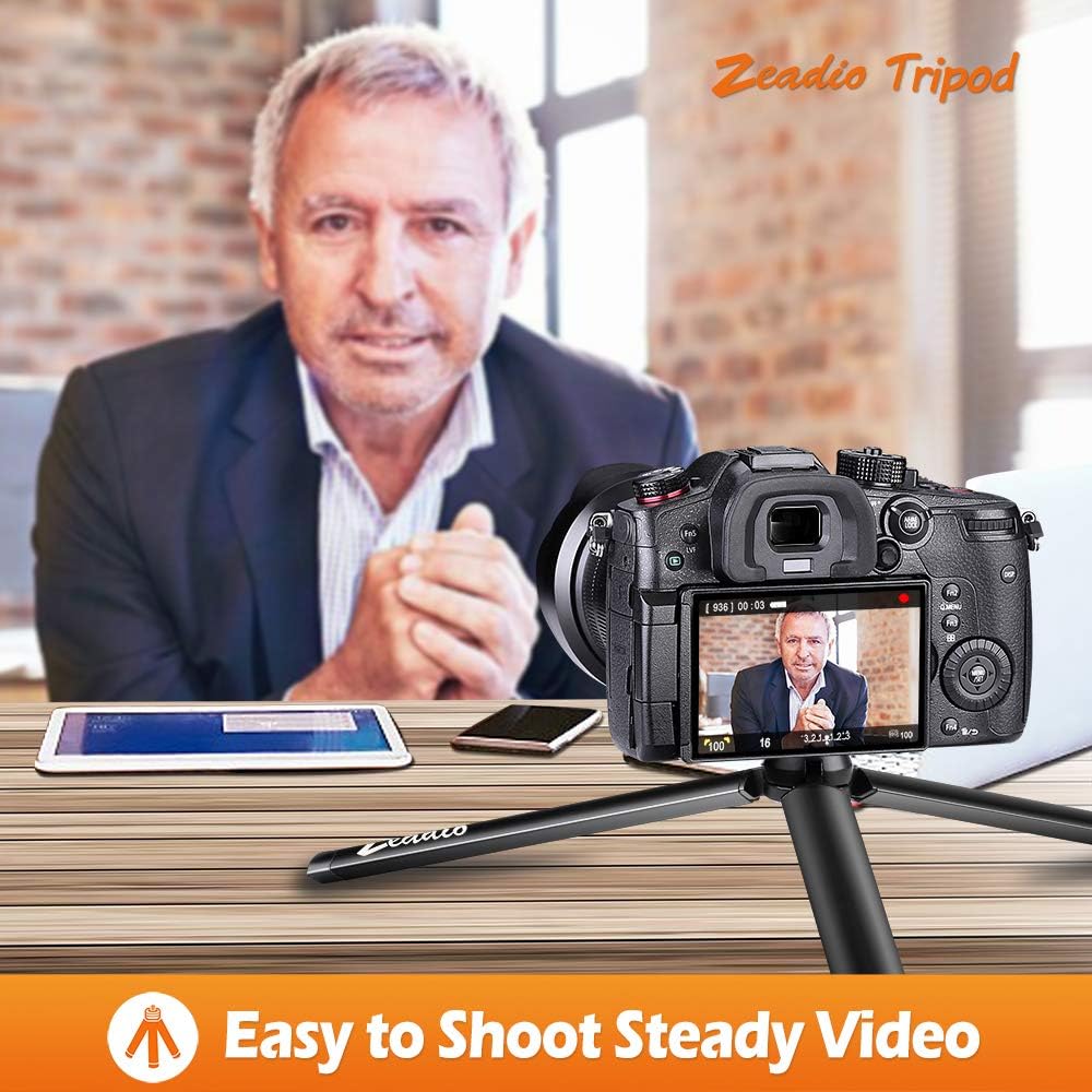 Zeadio 1/4 Inch 4, 2, 2, Metal Mini Tripod, Desktop Tabletop Stand Tripod with Screw for Smooth Crane Plus, Crane Osmo