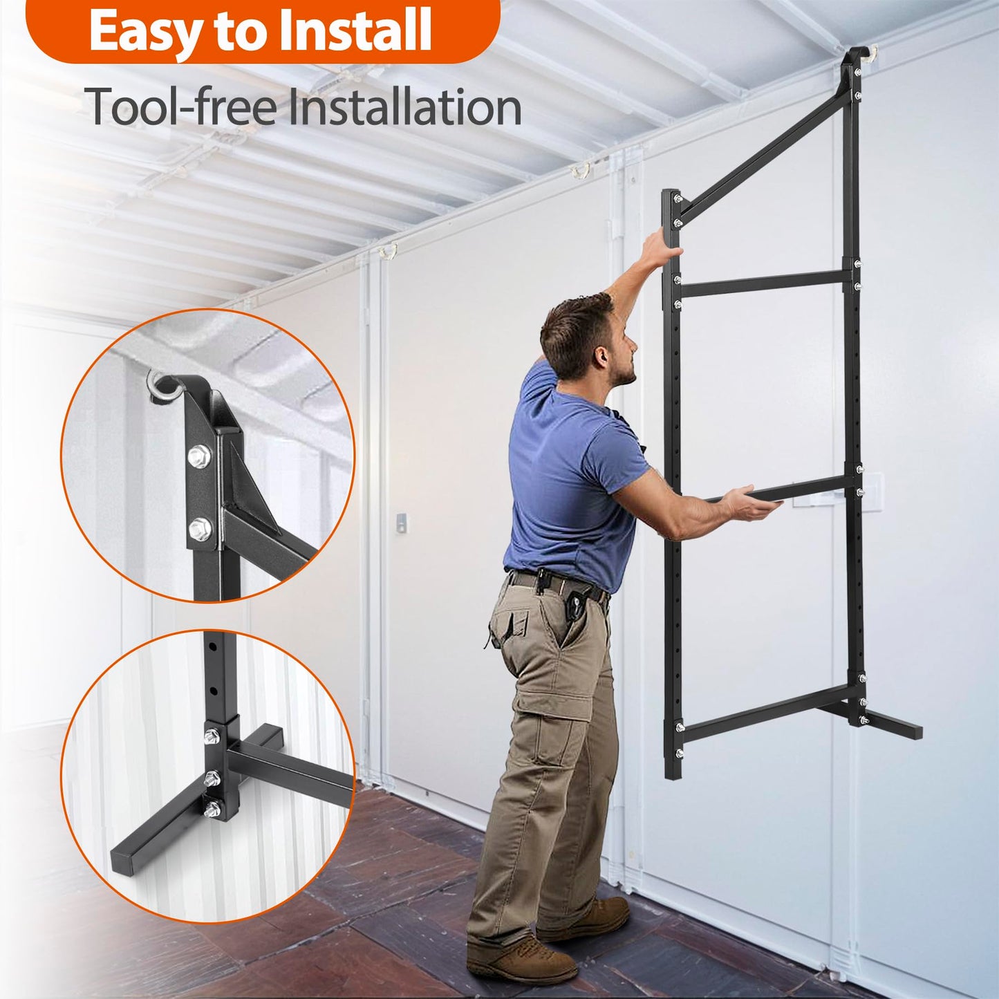 Talustool Shipping Container Shelving Storage Bracket 4Pcs Heavy Duty Cargo Shipping Container Shelf Shelving Brackets Universal