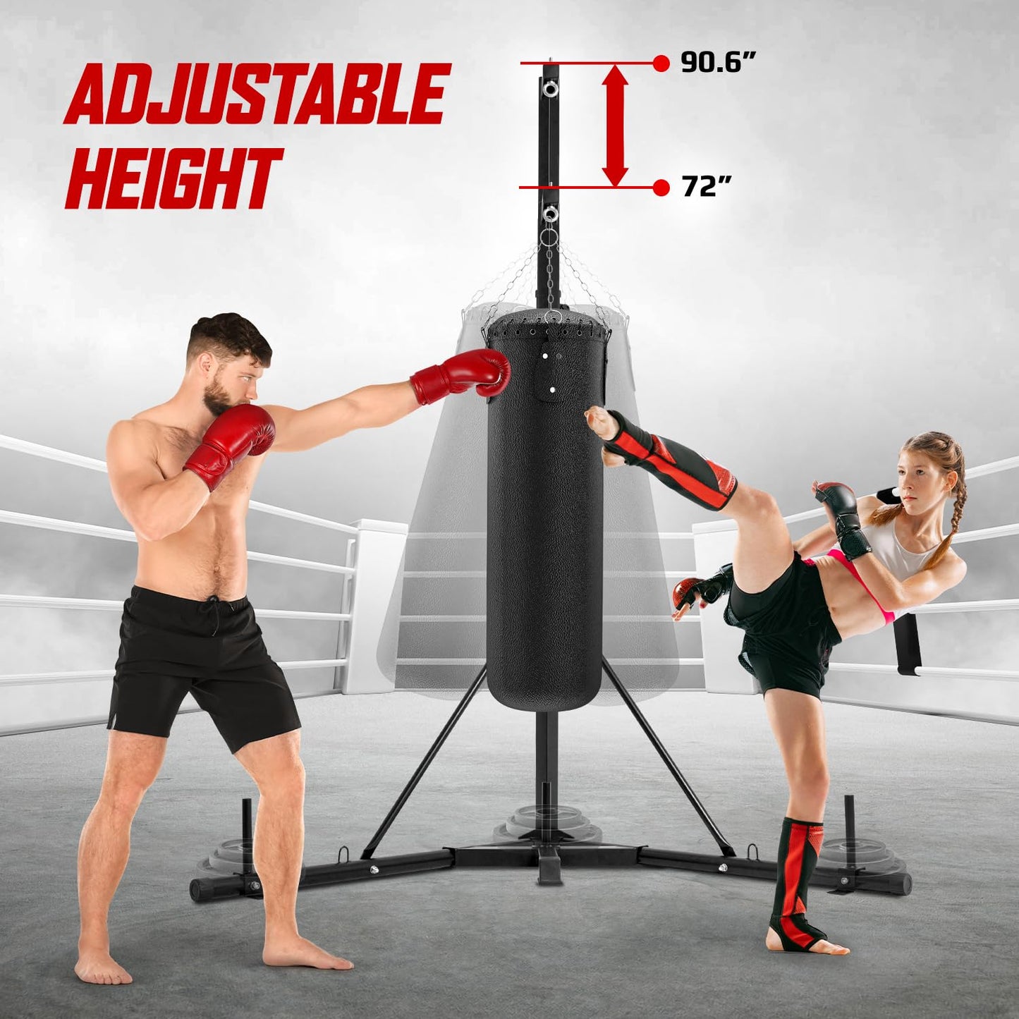 Yes4All Punching Bag Hanger, Stainless Steel Swivel Chain with 4 Snap Hooks for Heavy Bag, Gym Swing, Trapeze, and Hammock, Metal