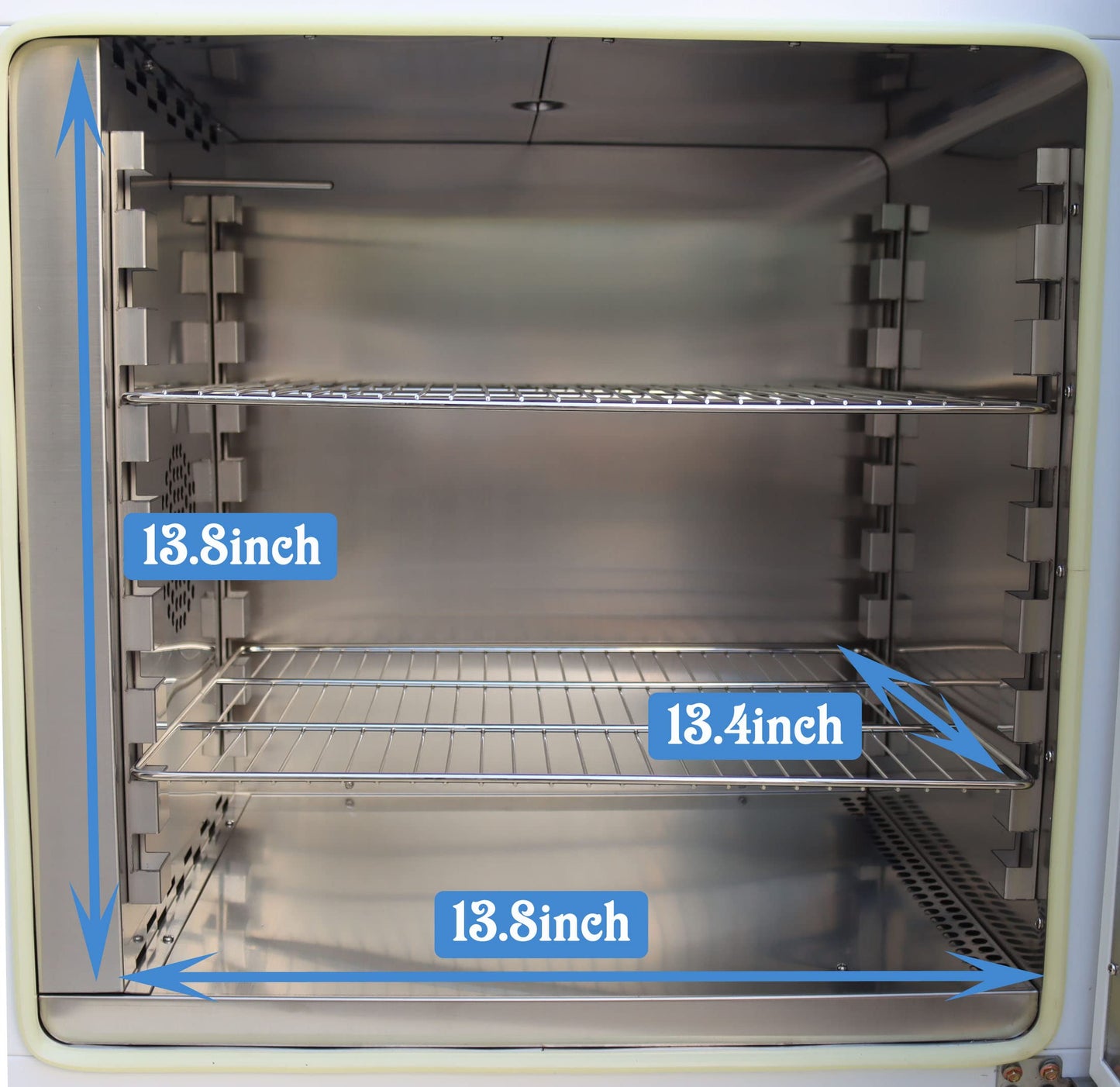INTBUYING 220V Digital Forced Air Convection Drying Oven Heat Industrial Lab Temperature Control Adjustable Fan Speed (13.4X13.8X13.8inch Chamber)