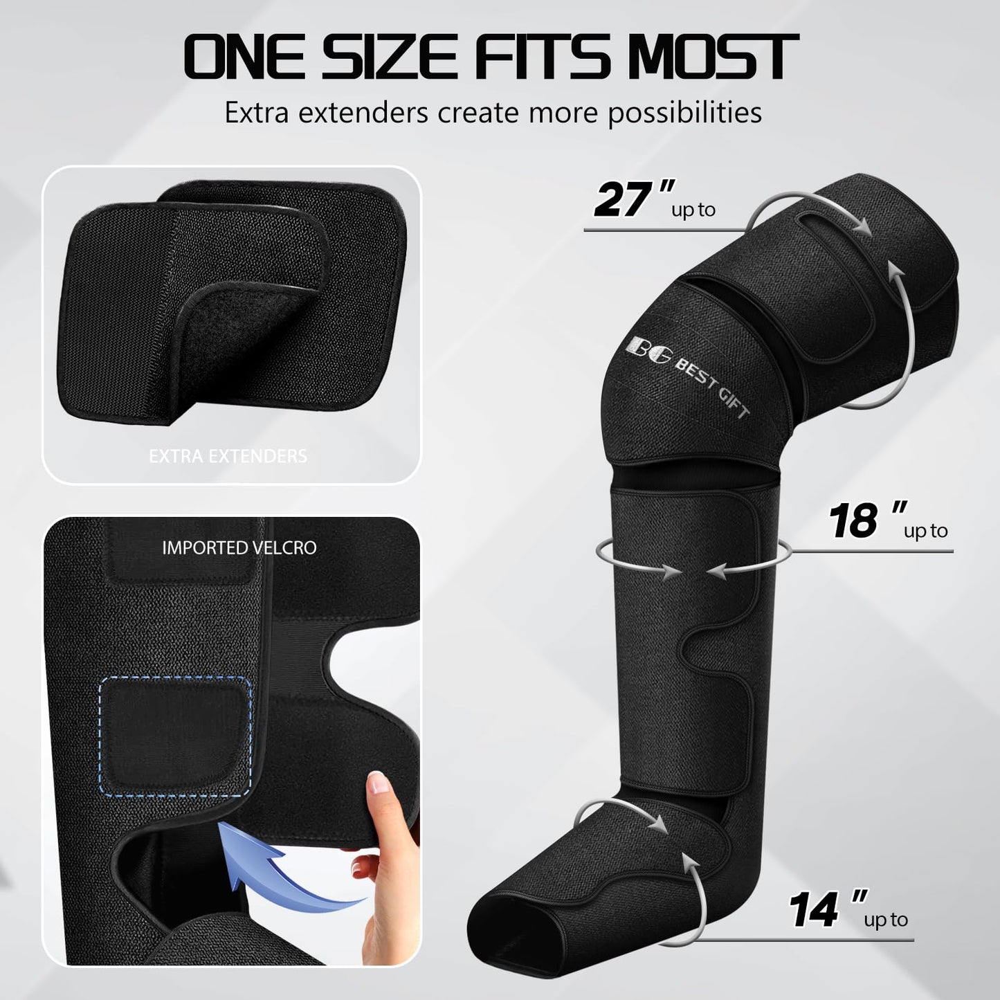 Mothers Day Gifts for Mom, Women, Dad, Men, Him, Her, Fathers Day, Christmas, Air Compression Massager with Heat for Comprehensive Leg and Foot Therapy, Helpful for Varicose Veins, Cramps, Edema