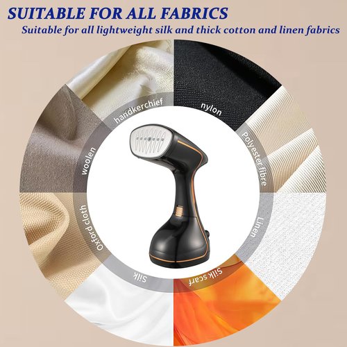 Handheld Clothing Steamer, 1430W High-Power 320ml Large Capacity Clothing Wrinkle Remover, 20s Fast Preheating Multifunctional Iron with A Maximum Steam Flow Rate of 0.74oz/min (Black)