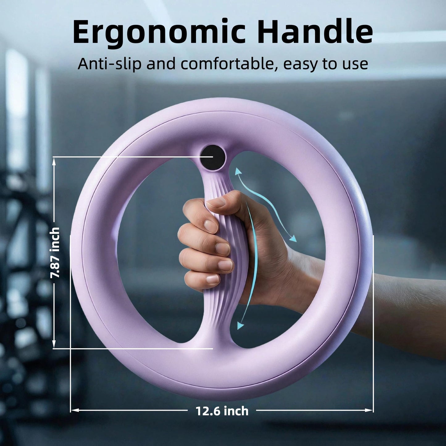 Arm Trainer for Women and Men, 360° Hand-Crank Forearm Trainer, Large Size Arm Workout Equipment for Dual-Arms Use, Home Workout Equipment for Arms, Chest, Shoulders, Back Strength (Purple)