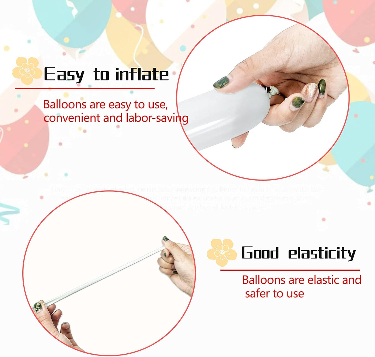 Skiennix 100Pcs Clear 260 Balloons - Premium Long Skinny Latex Balloons for Kids' Party Decorations