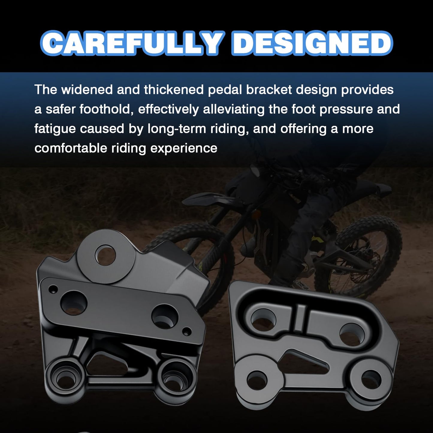 Electric Dirt Bike Foot Pegs Brackets Holder Kits Compatible with Talaria XXX X3 and Talaria XXX X3 PRO Footpeg Pedal Bracket Support