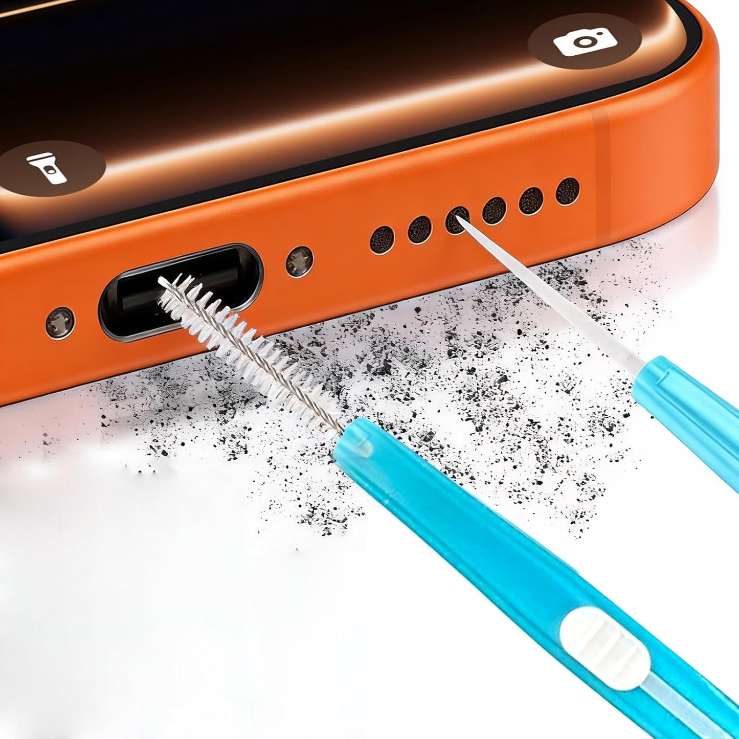 Selfdefine 5pcs 17 Cell Phone Cleaning Kit Dual Side Multifunction Tools Anti-Clogging Nylon Brushes & Hook Cleaner