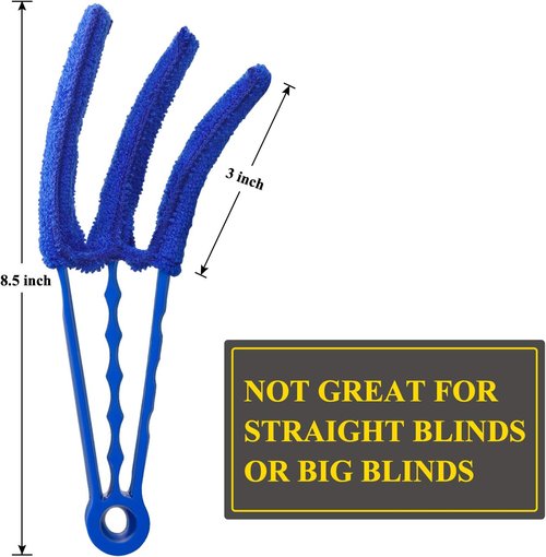 Hiware Window Blind Cleaner Duster Brush - 5 Microfiber Sleeves for Efficient Dusting | Ideal for Shutters & Air Conditioners
