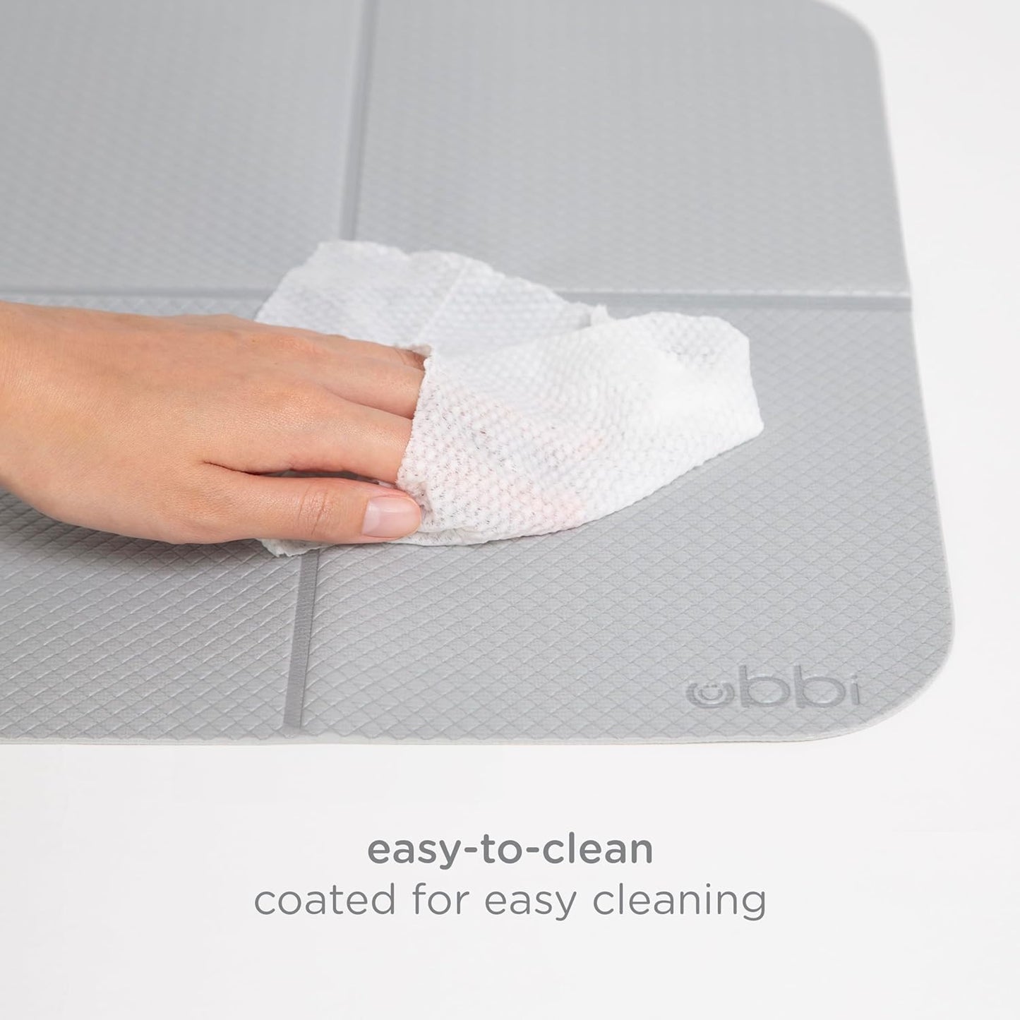 Ubbi Portable Changing Mat - Soft & Comfortable Diaper Bag Accessory for Newborns | Easy to Clean, Gray