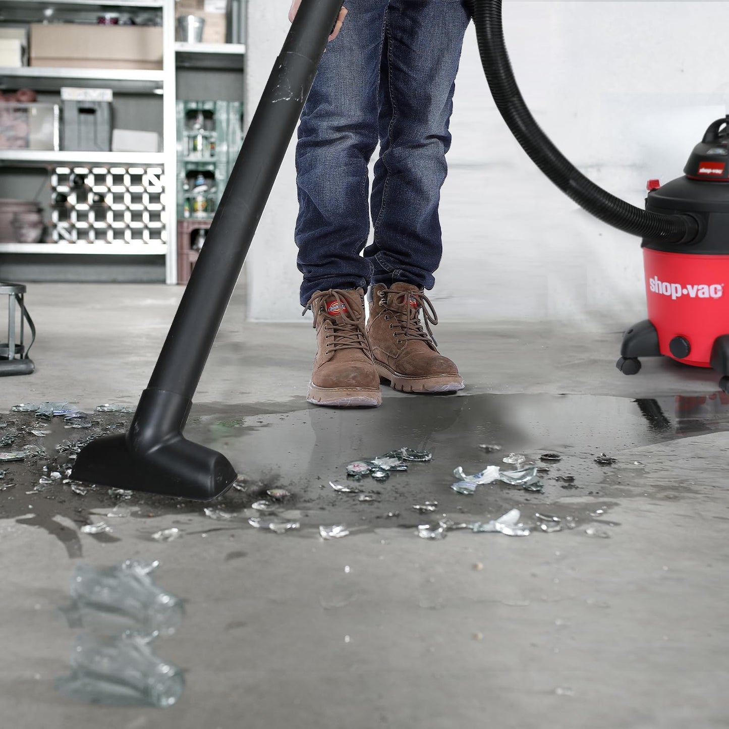 Shop-Vac 5983089 12 Gallon 5.5 Peak HP Wet/Dry Vacuum, 2.5 Inch Diameter x 8 Foot Hose, 12 Foot Cord, Ideal for Jobsite, Garage & Workshop